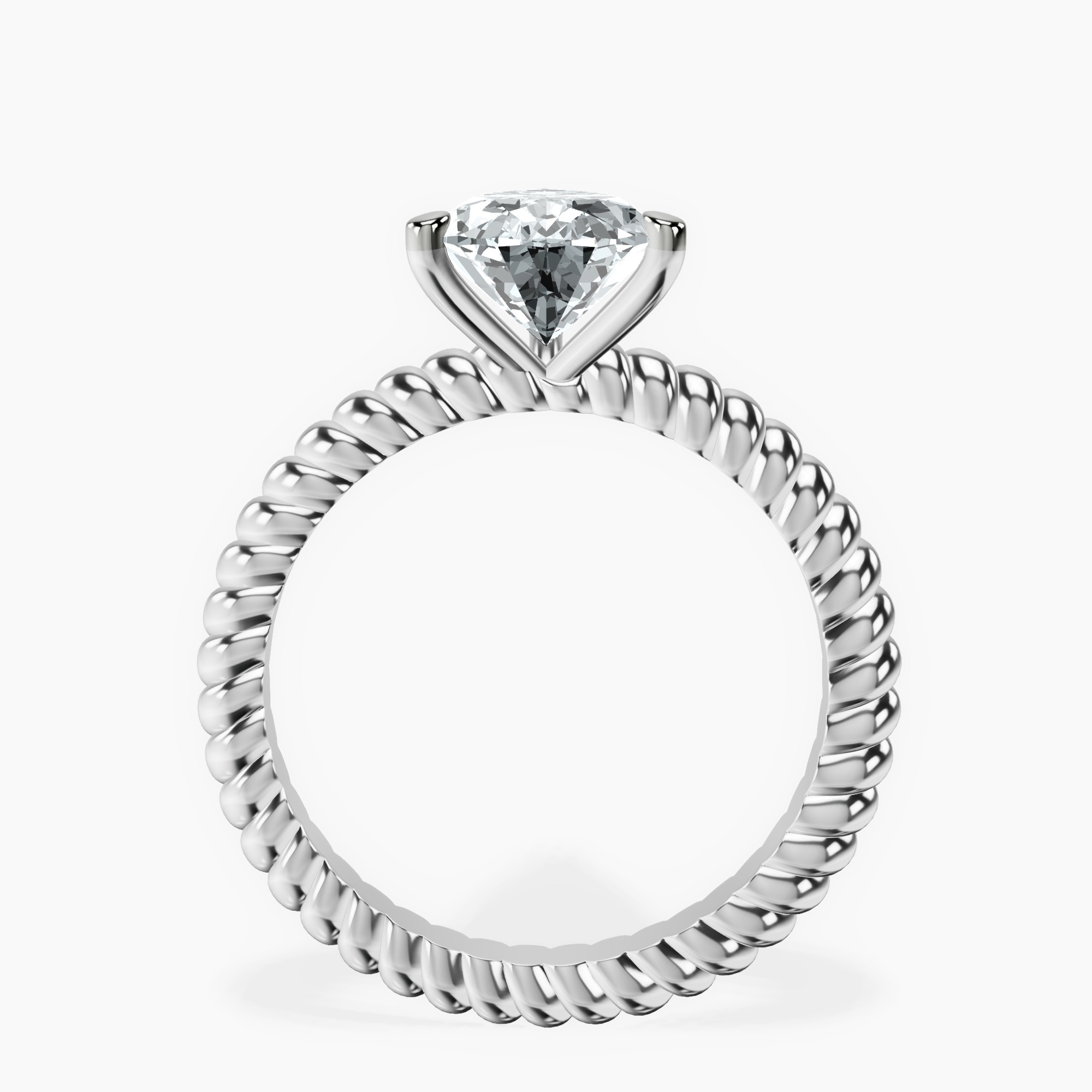 2.59 ct. pear Sansa Solitaire Ring in 10kt white gold side right image one