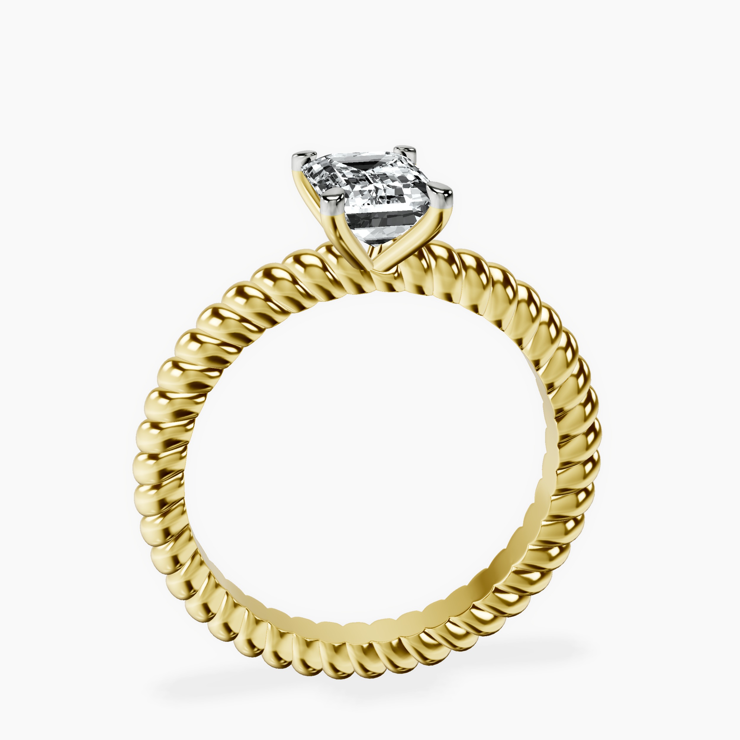 1.48 ct. emerald Sansa Solitaire Ring in 18kt yellow gold side right image one