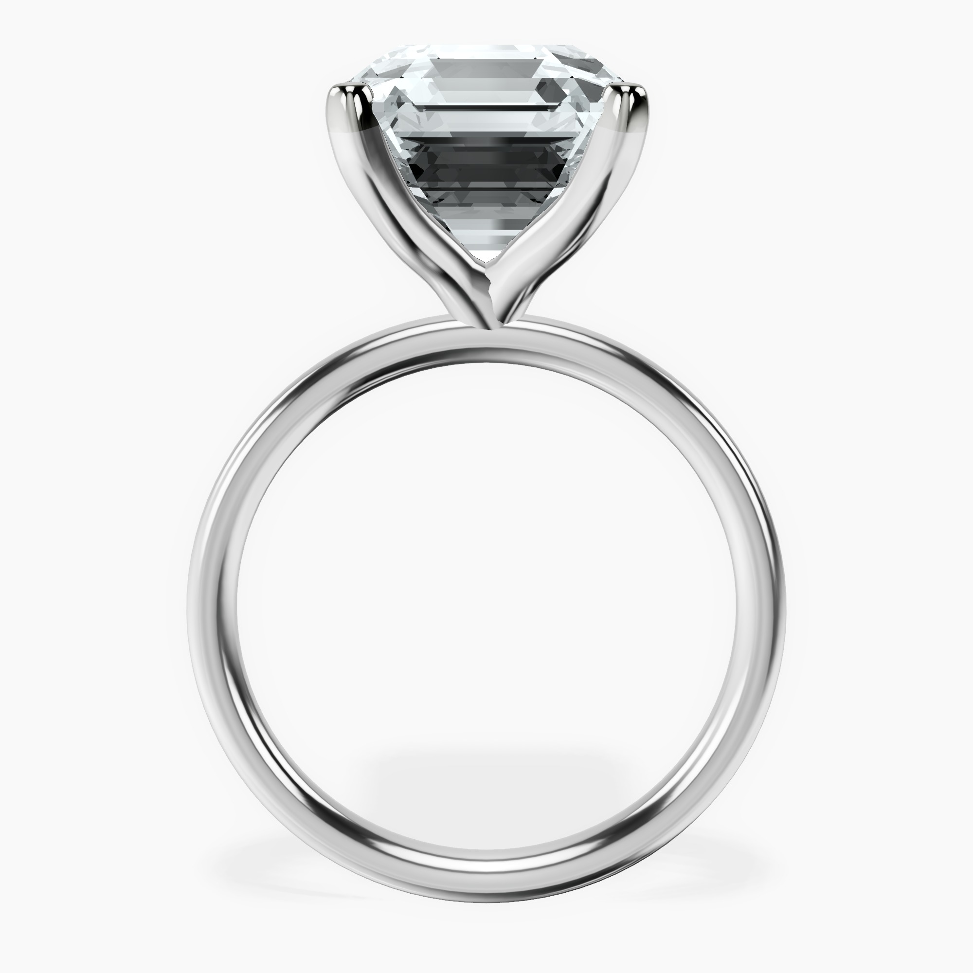 Platinum Four Prong Solitaire 2mm Lab Diamond Ring side right image one