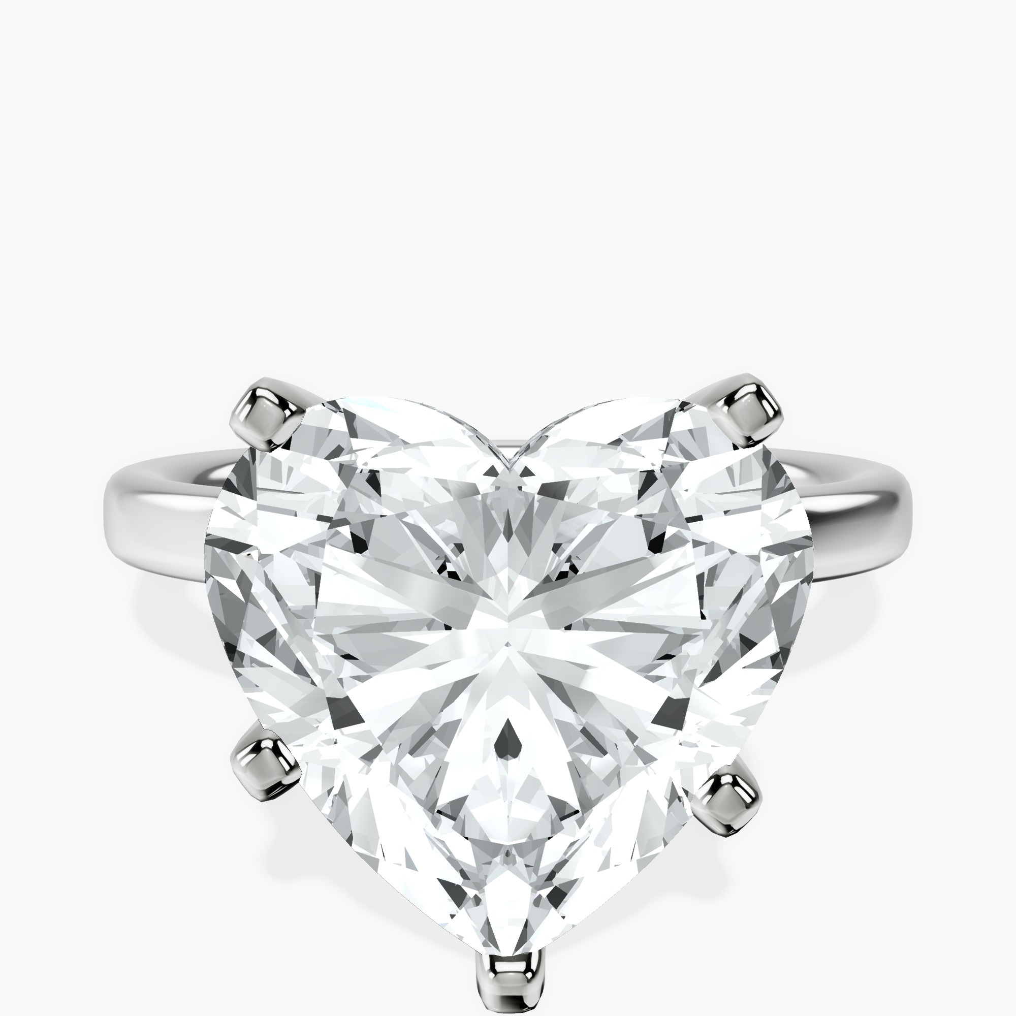 Platinum Four Prong Solitaire 2mm Lab Diamond Ring front image