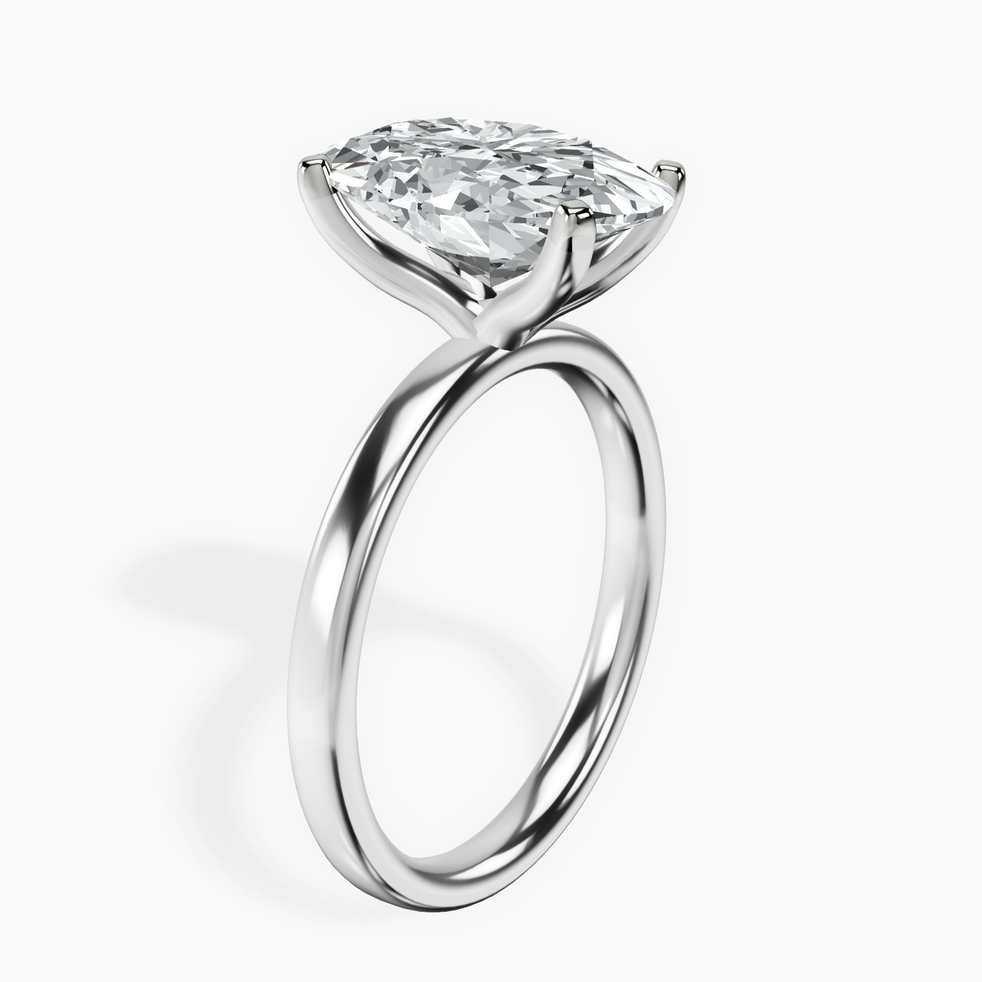 3.85 ct. oval Four Prong Ring in platinum standing product image one