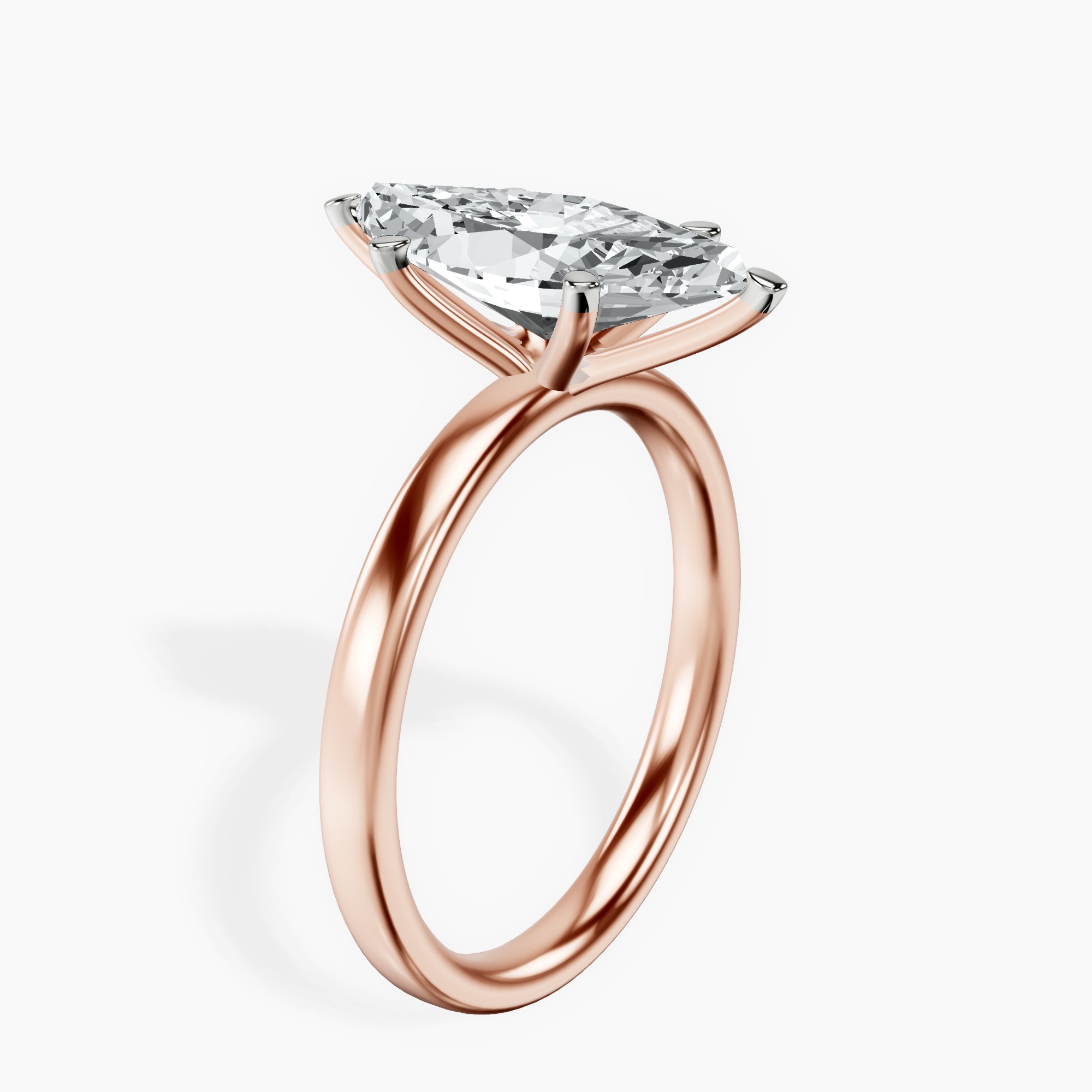 2.73 ct. marquise Six Prong Ring in 18kt rose gold standing product image one