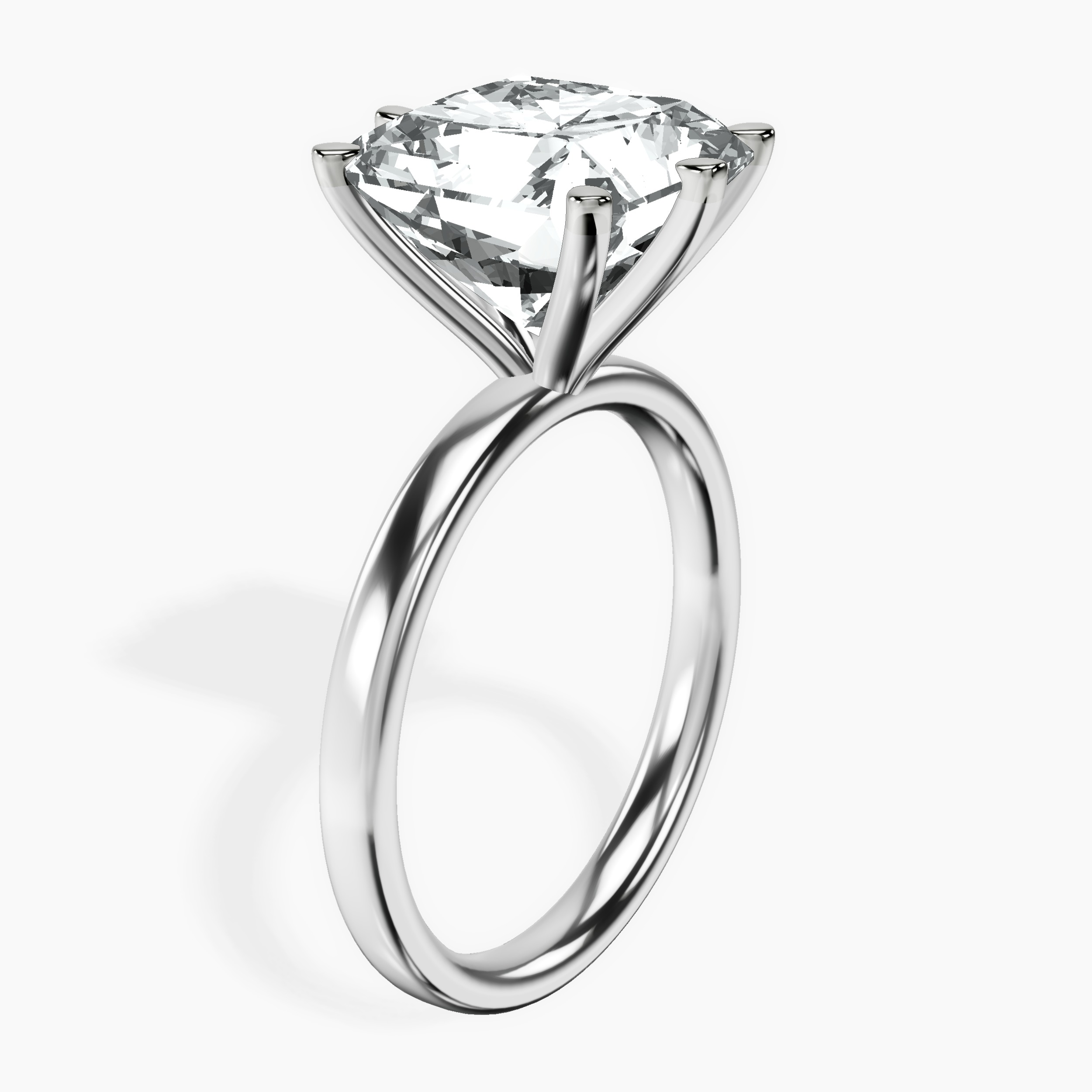 Platinum Six Prong Solitaire 2mm Lab Diamond Ring standing product image one