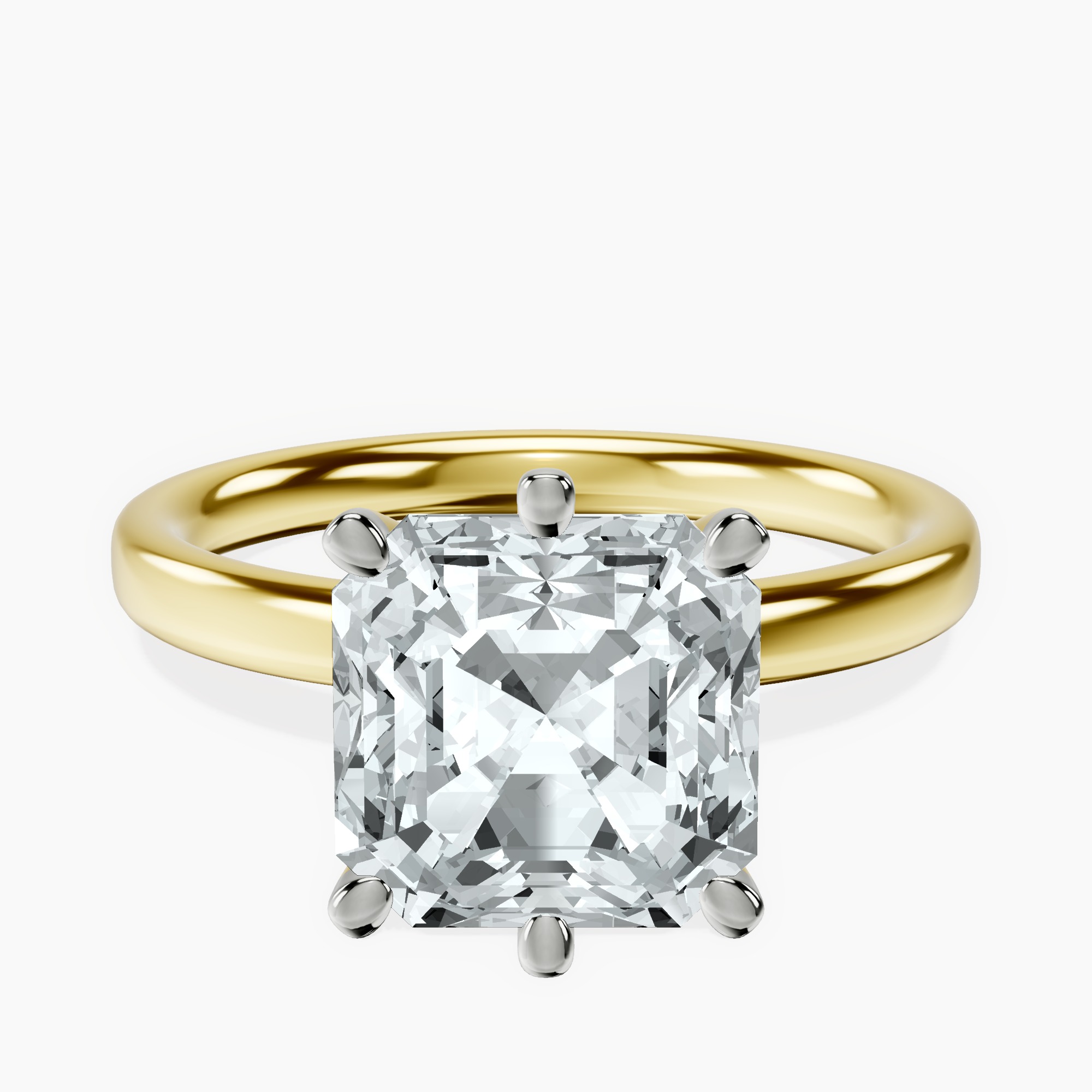 14kt Yellow Gold Six Prong Solitaire 2mm Lab Diamond Ring front image