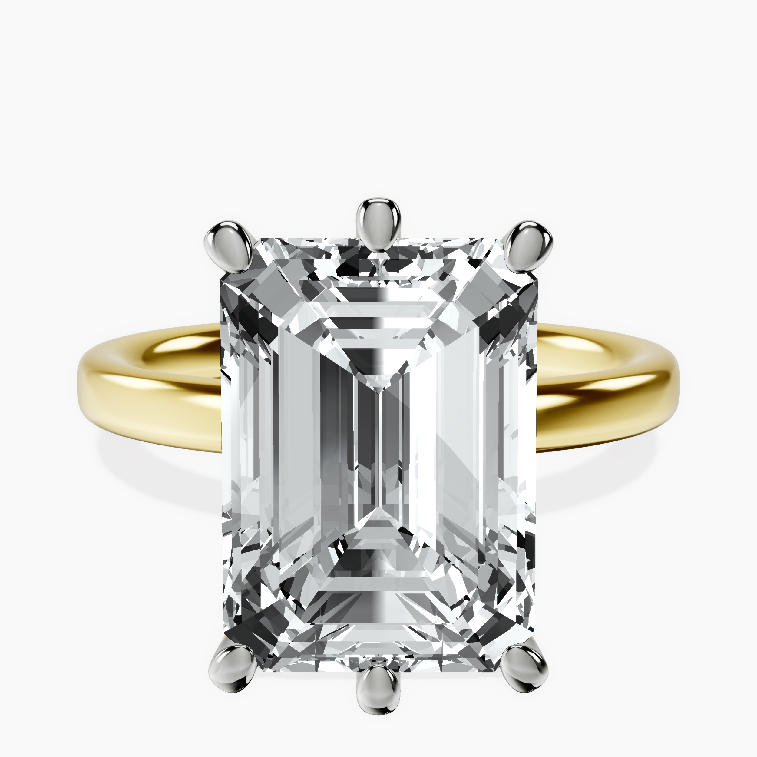 14kt Yellow Gold Six Prong Solitaire 2mm Lab Diamond Ring front image