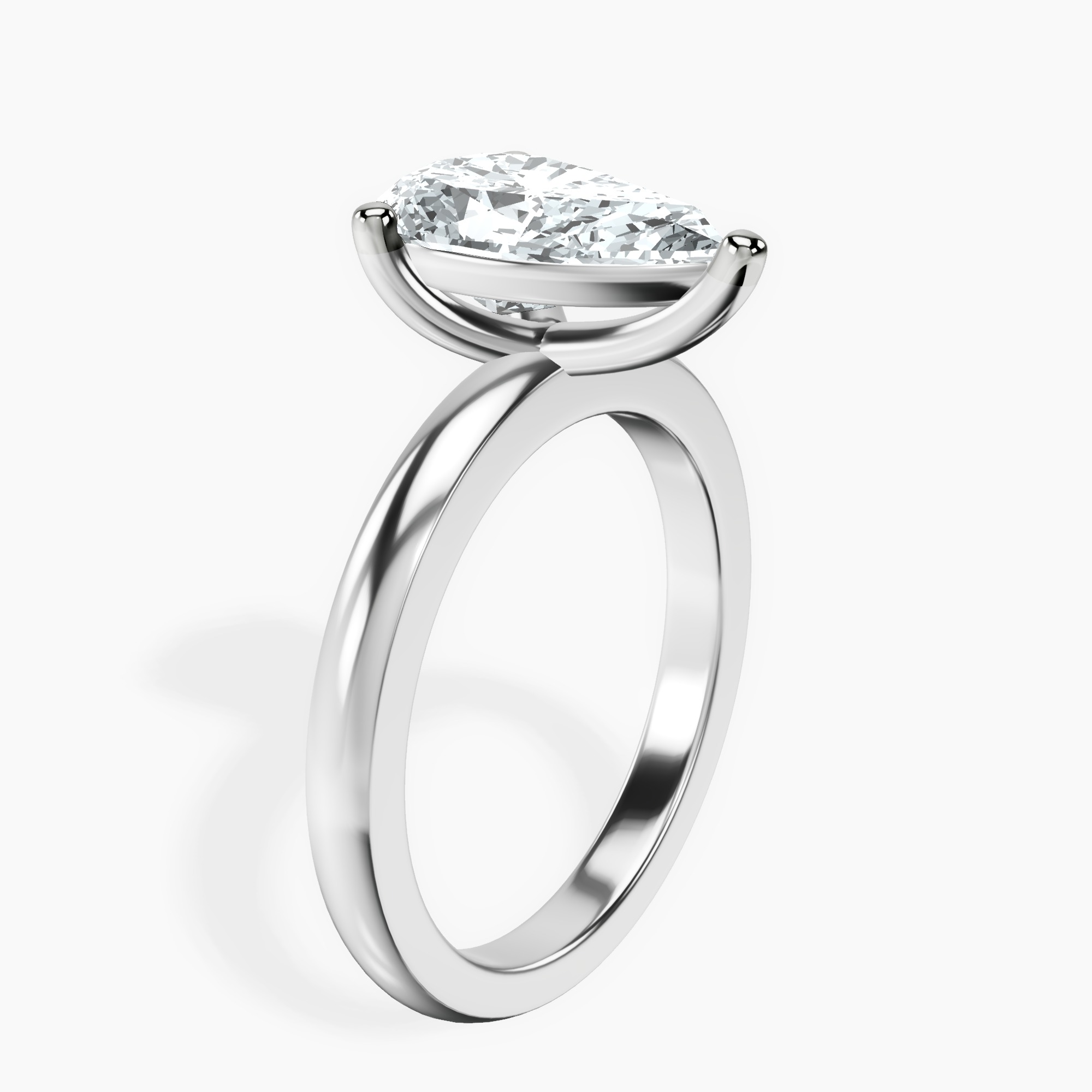 2.31 ct. pear Quinn Solitaire Ring in 18kt white gold standing product image one