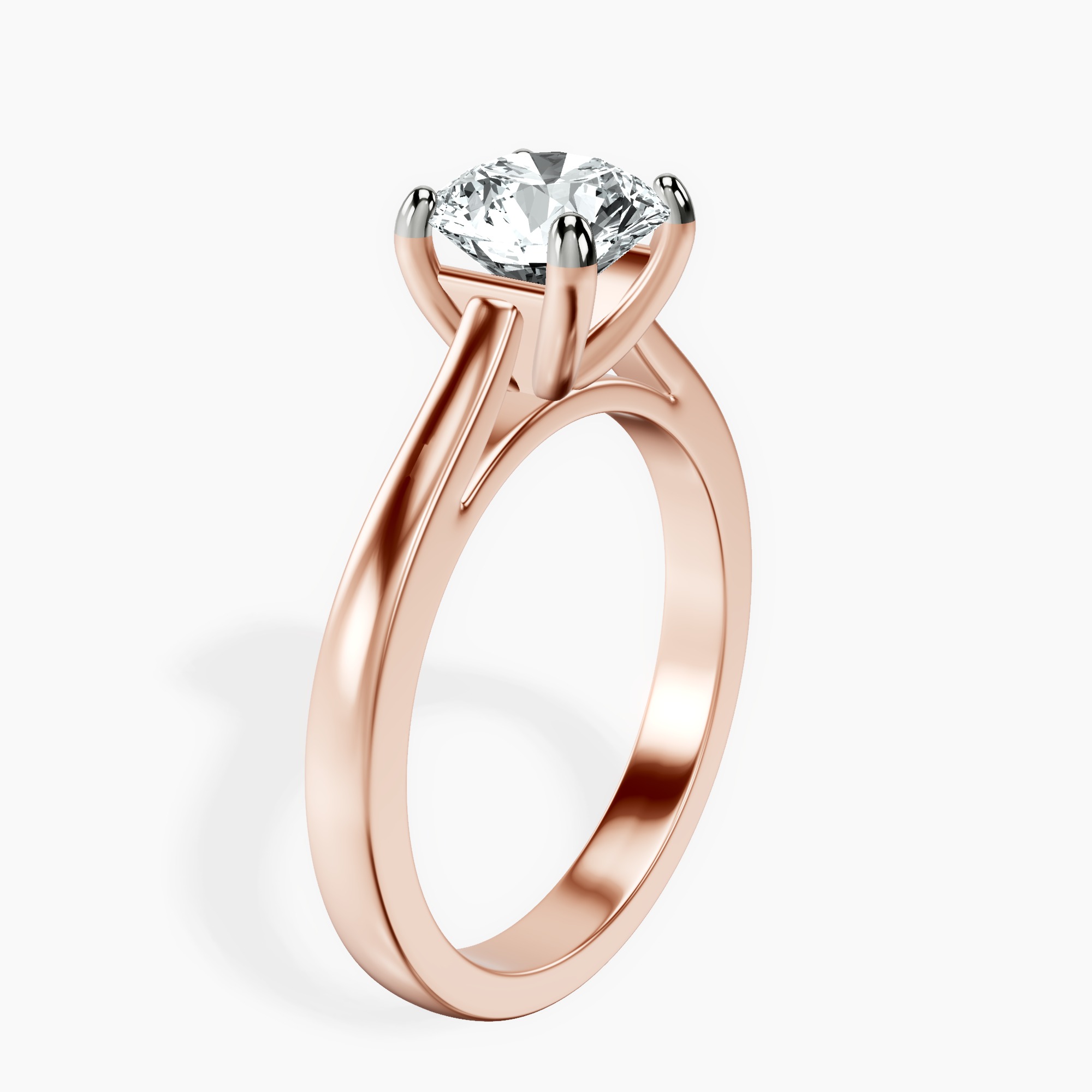 2.04 ct. round Teagan Solitaire Ring in 14kt rose gold standing product image one