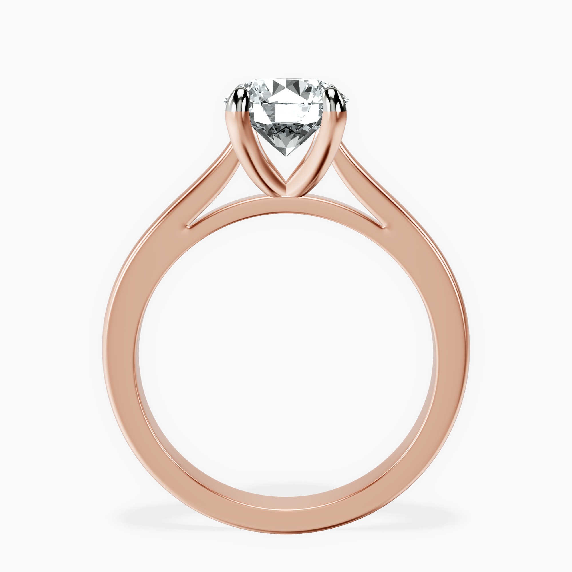 2.04 ct. round Teagan Solitaire Ring in 14kt rose gold side right image one