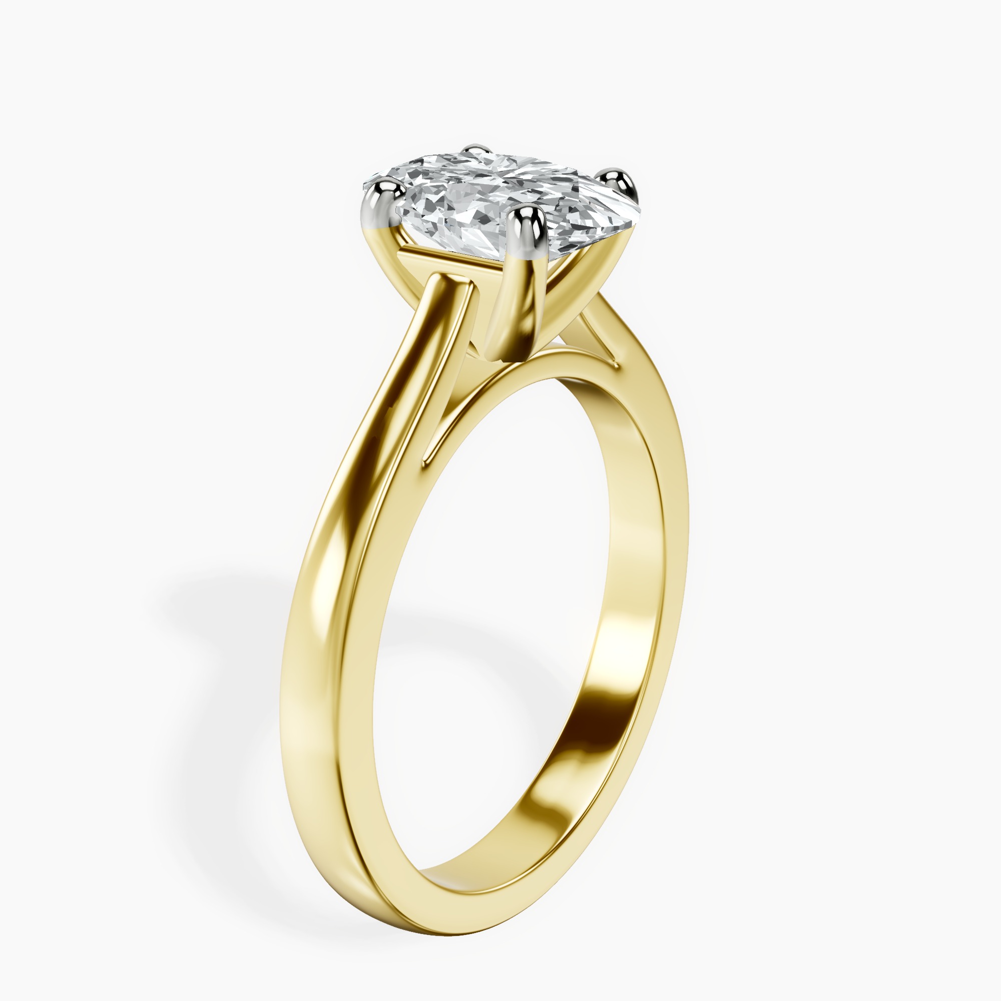 2.40 ct. oval Teagan Solitaire Ring in 18kt yellow gold standing product image one