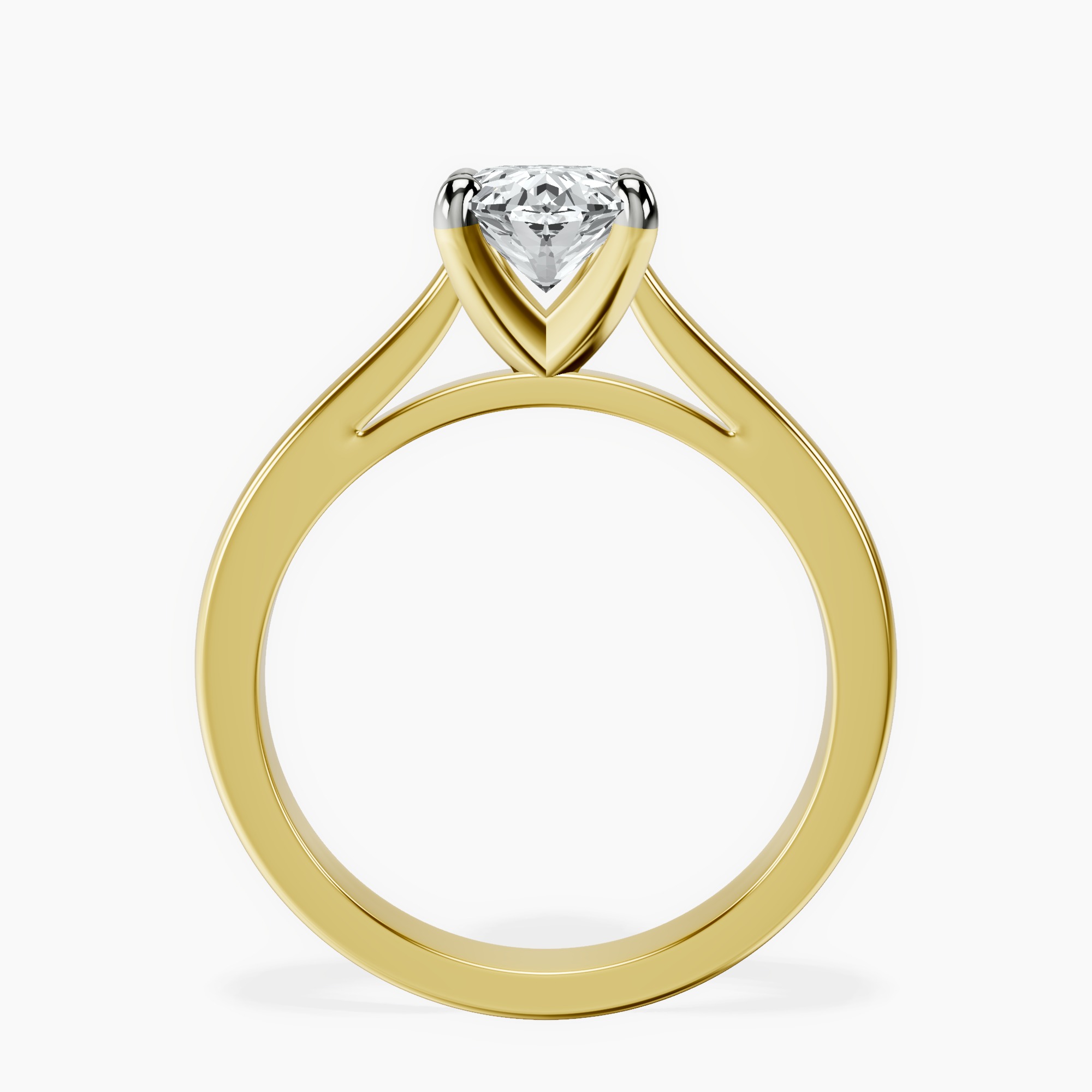 2.40 ct. oval Teagan Solitaire Ring in 18kt yellow gold side right image one