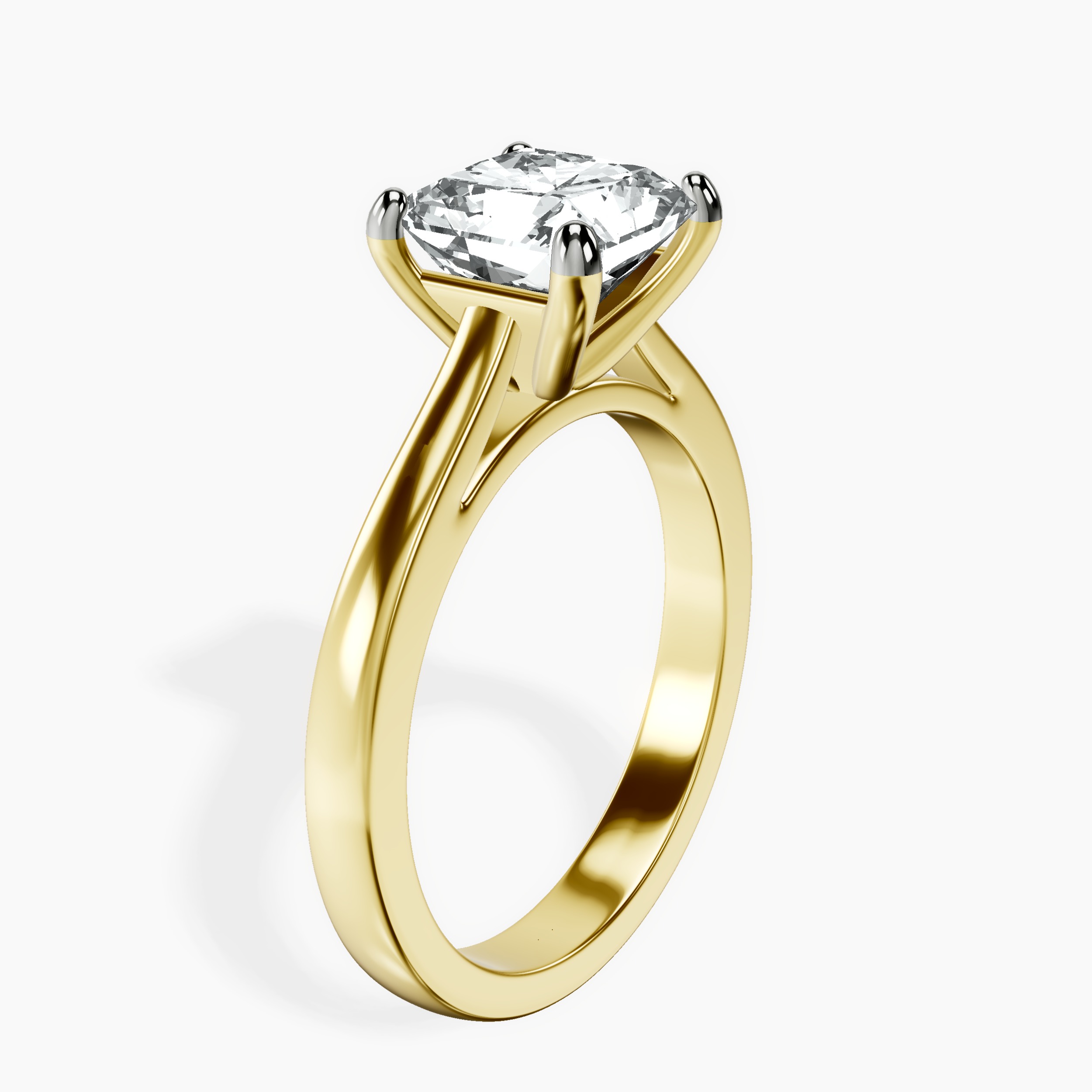 2.94 ct. radiant Nina Dobrev Engagement Ring in 10kt yellow gold standing product image one