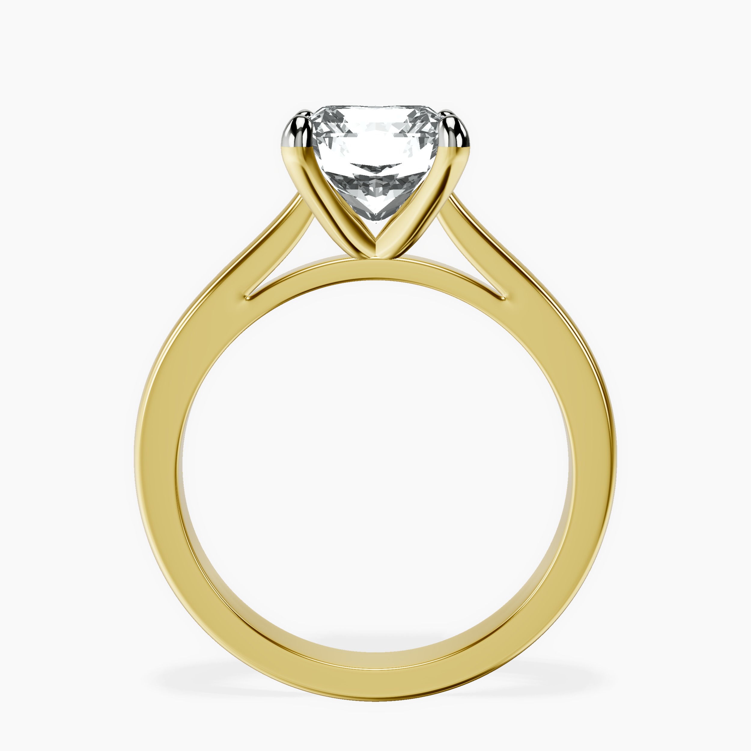 2.94 ct. radiant Nina Dobrev Engagement Ring in 10kt yellow gold side right image one