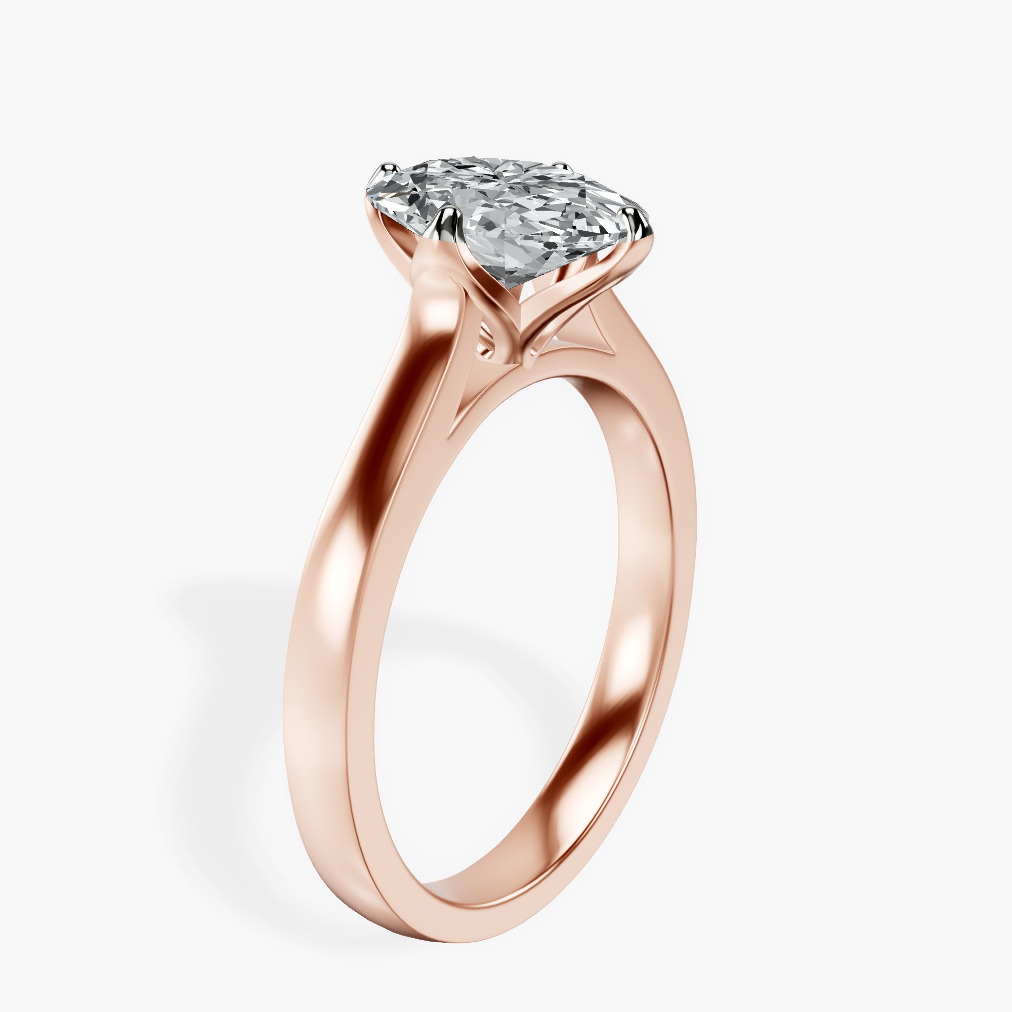2.44 ct. oval Shye Petal Solitaire Ring in 18kt rose gold standing product image one