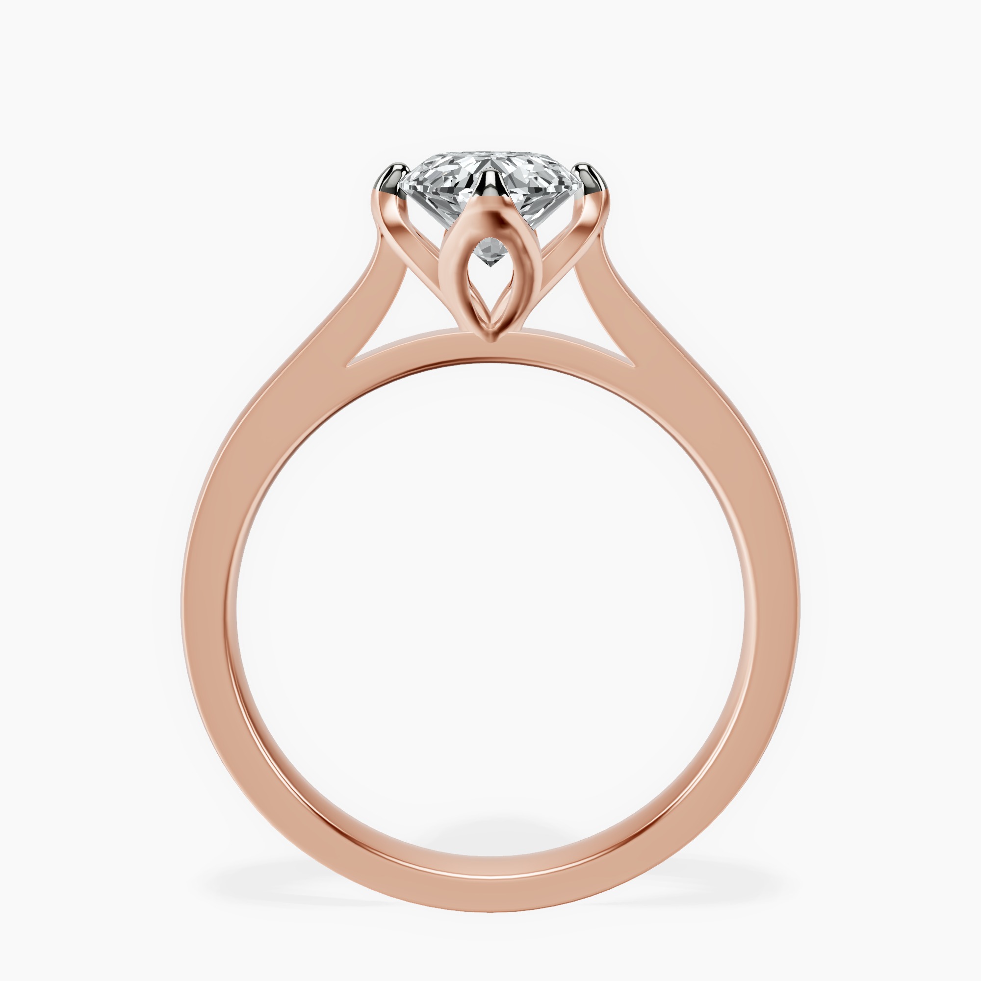 2.44 ct. oval Shye Petal Solitaire Ring in 18kt rose gold side right image one