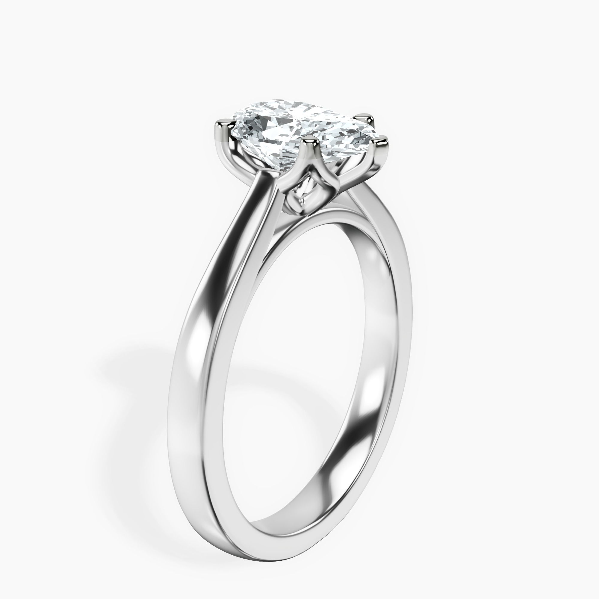 2.96 ct. pear Shye Petal Solitaire Ring in 10kt white gold standing product image one