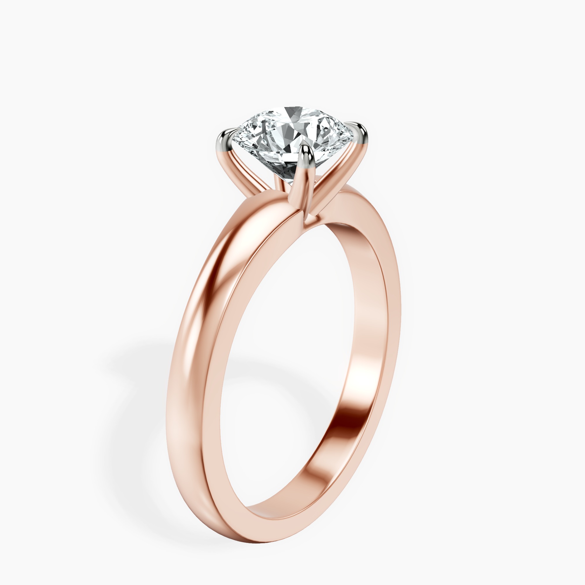 1.02 ct. round Arielle Solitaire Ring in 18kt rose gold standing product image one