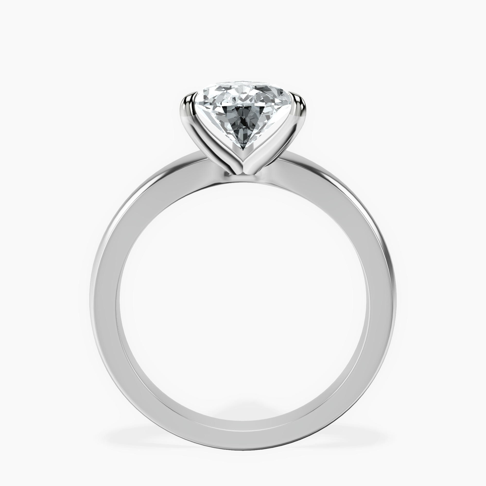 2.96 ct. pear Arielle Solitaire Ring in 10kt white gold side right image one