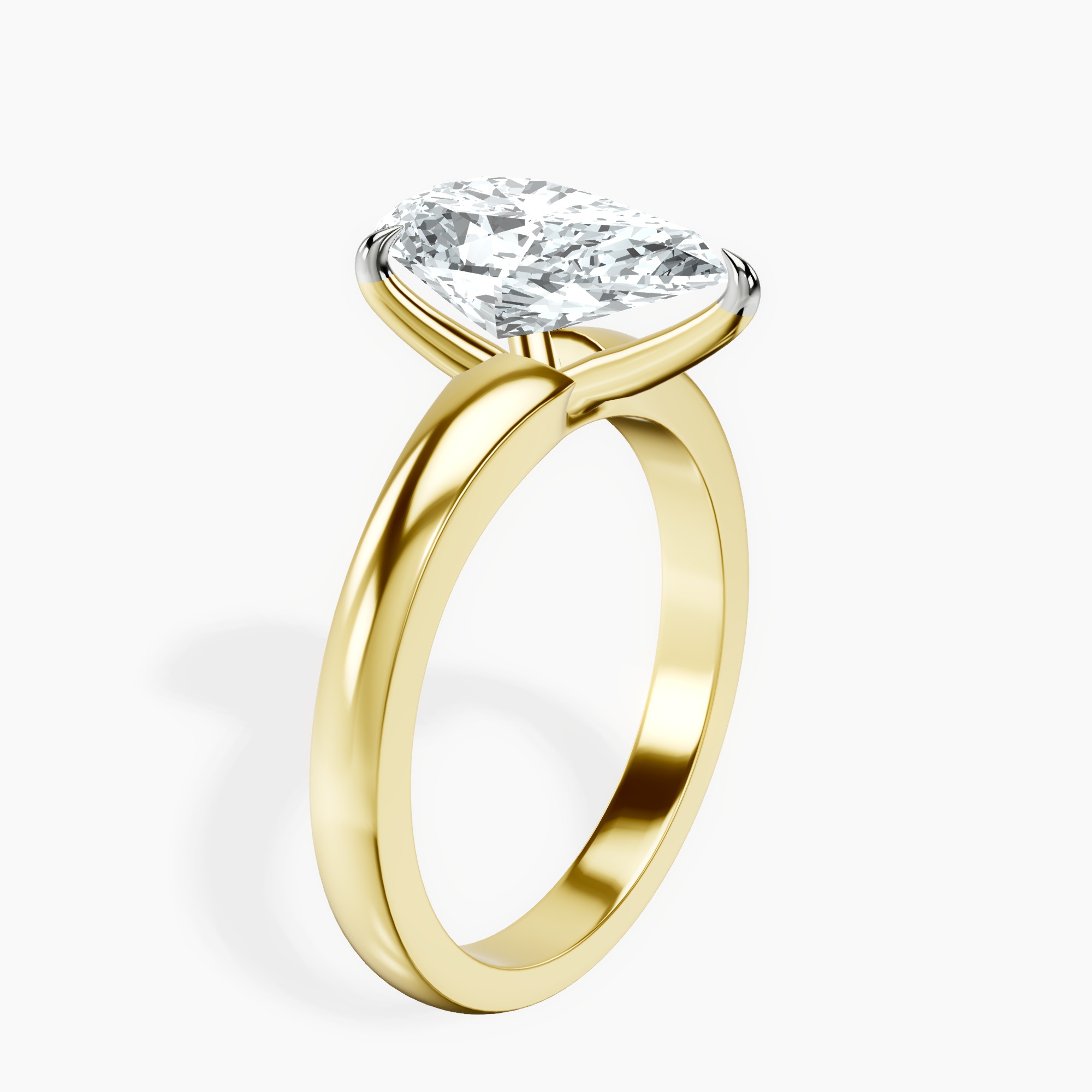 2.96 ct. pear Arielle Solitaire Ring in 18kt yellow gold standing product image one