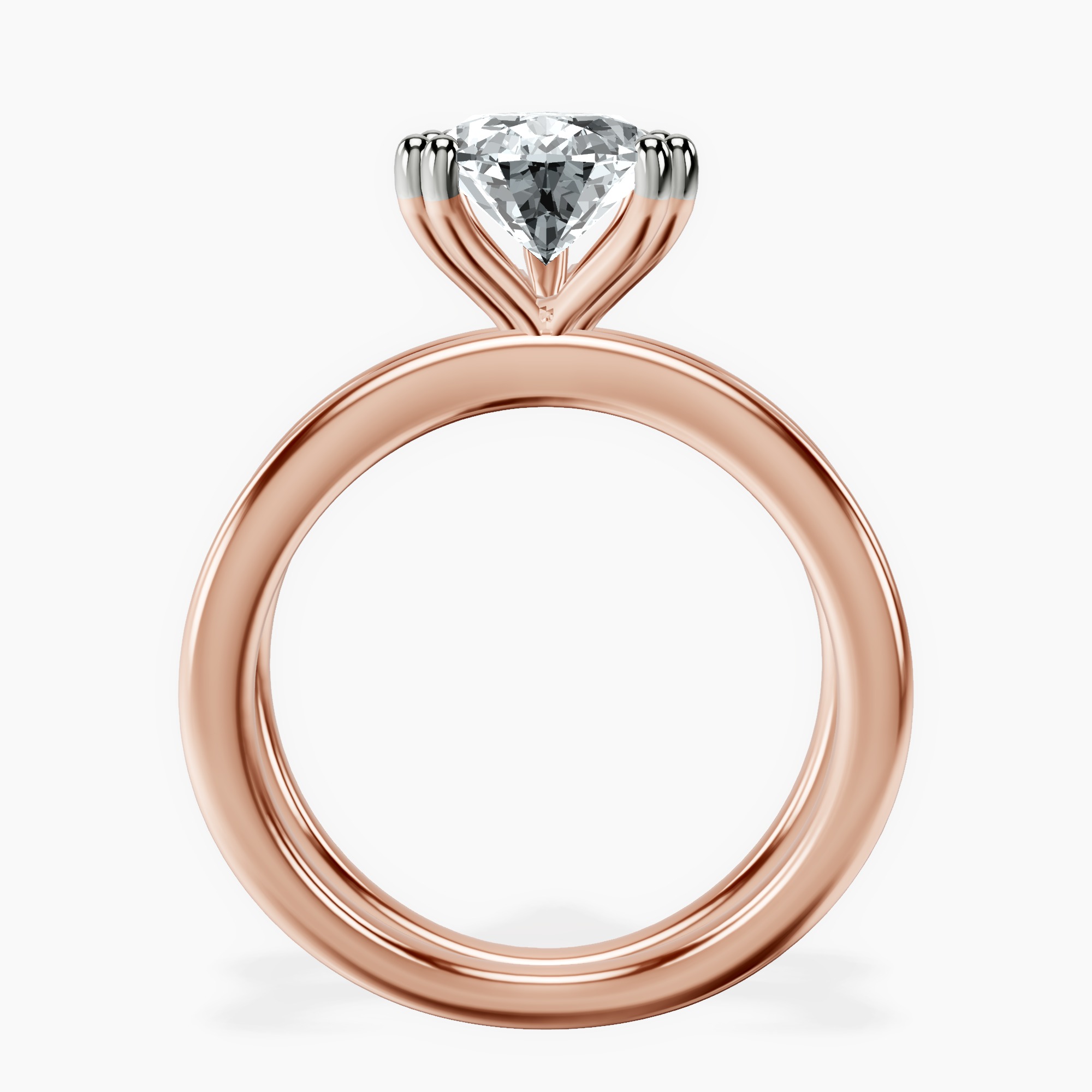 2.96 ct. pear Stella Criss Cross Ring in 18kt rose gold side right image one