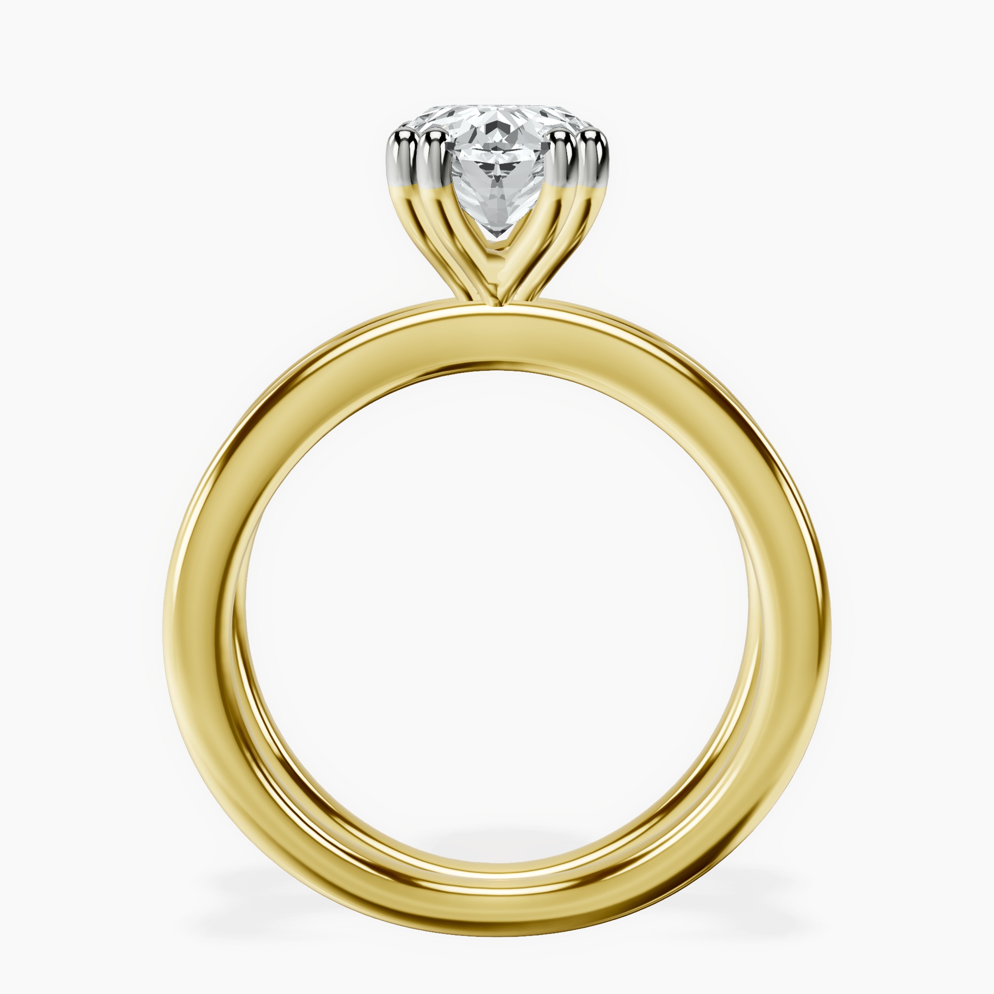 2.40 ct. oval Stella Criss Cross Ring in 14kt yellow gold side right image one
