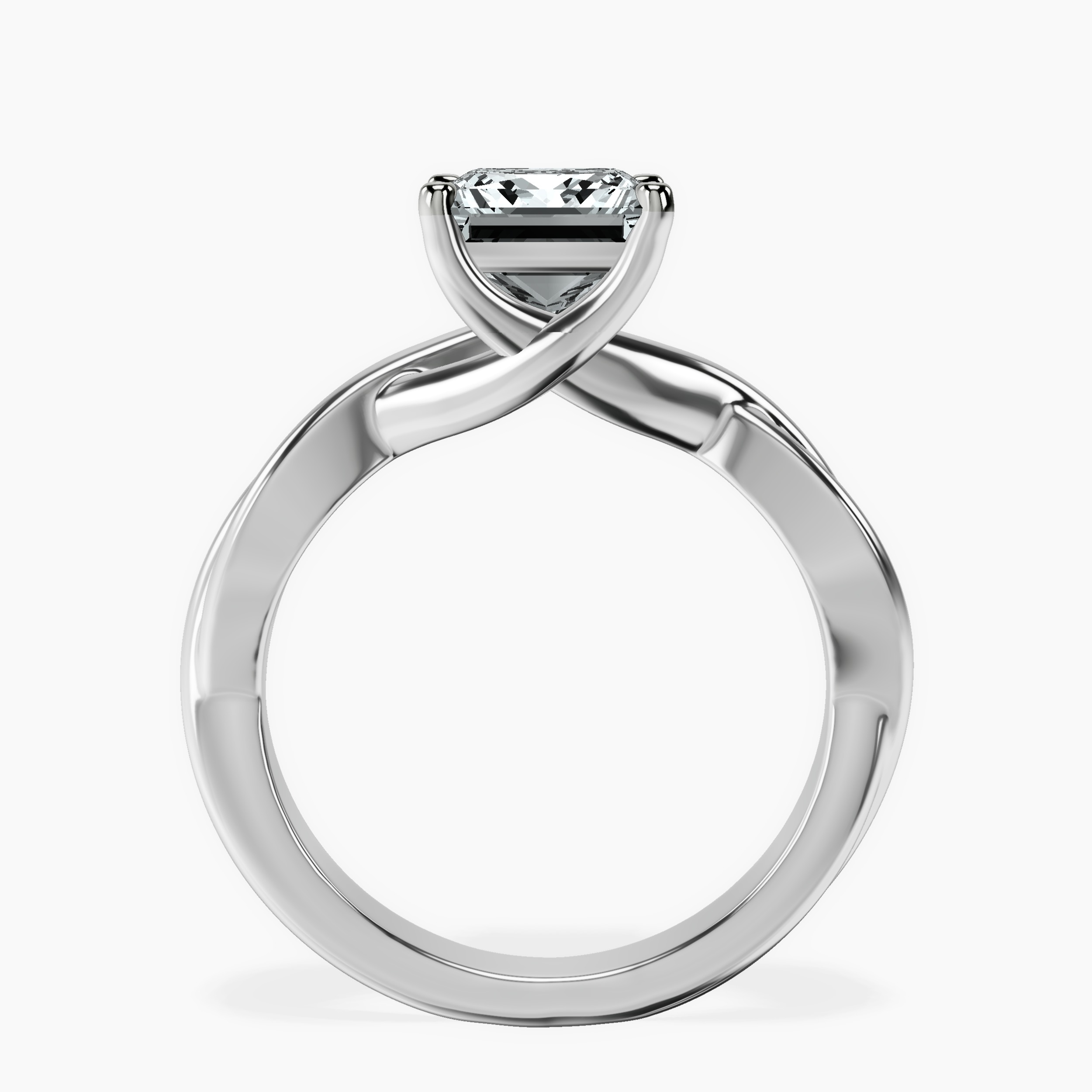 2.81 ct. princess Evermore Solitaire Ring in 18kt white gold side right image one