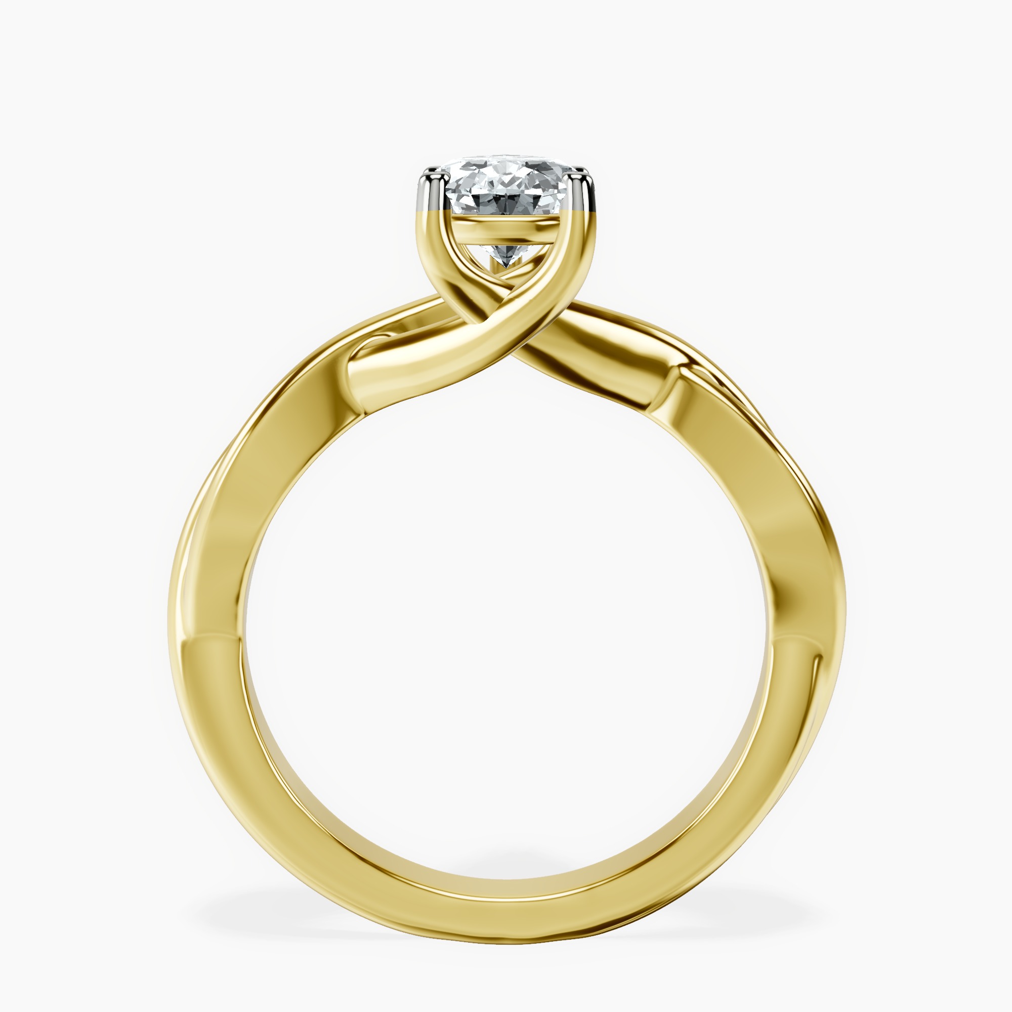 2.59 ct. pear Evermore Solitaire Ring in 18kt yellow gold side right image one