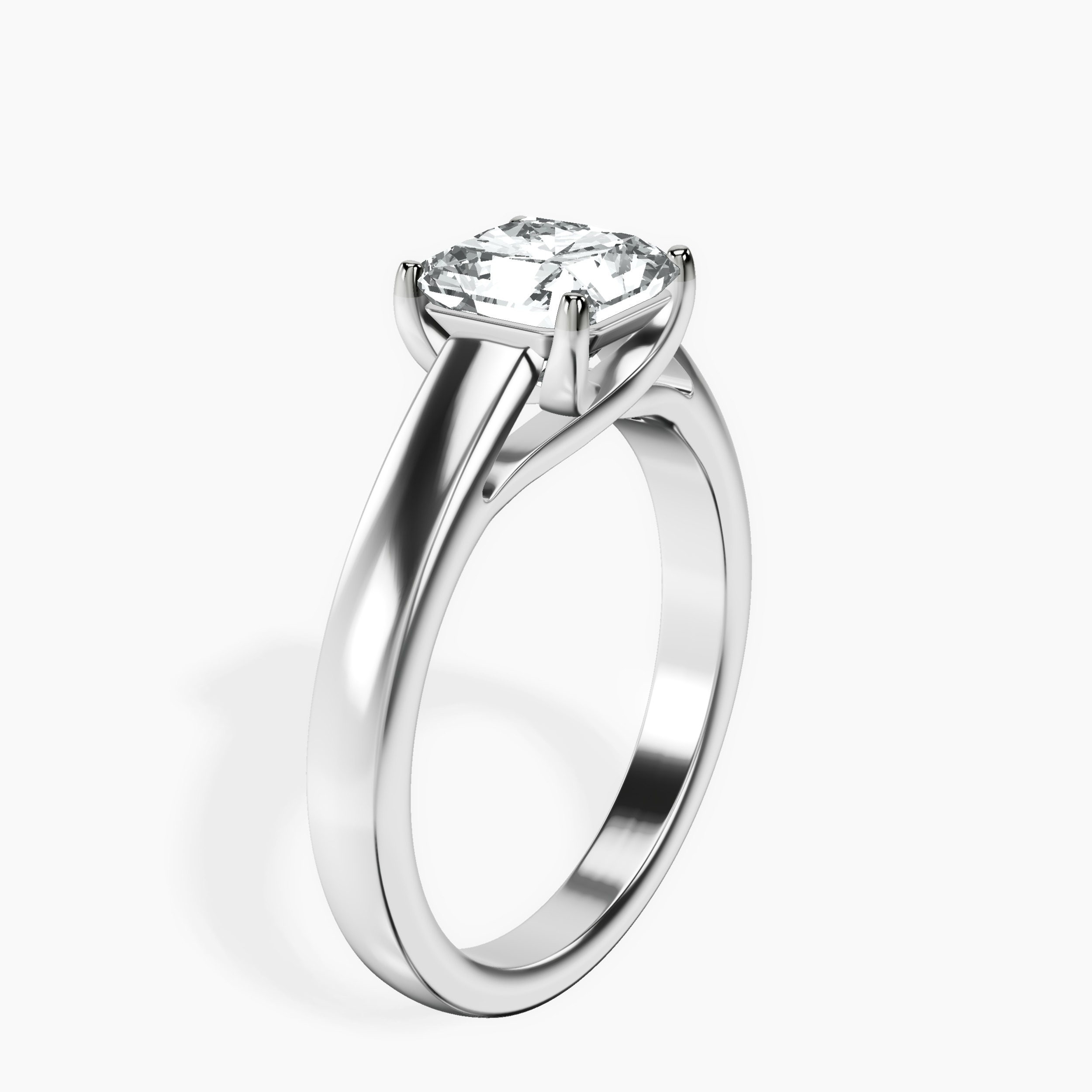 2.94 ct. radiant Allen Solitaire Ring in platinum standing product image one