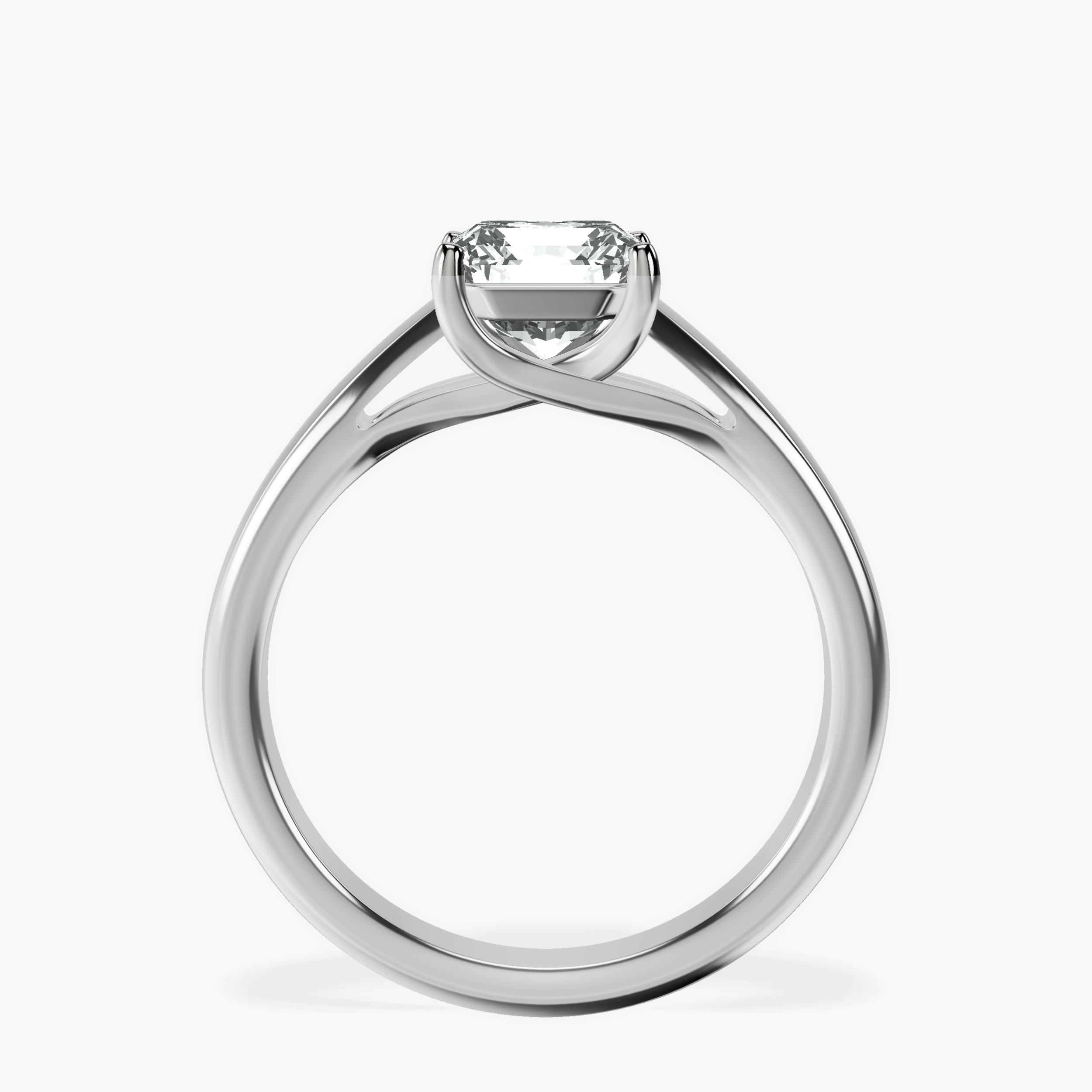 2.94 ct. radiant Allen Solitaire Ring in platinum side right image one