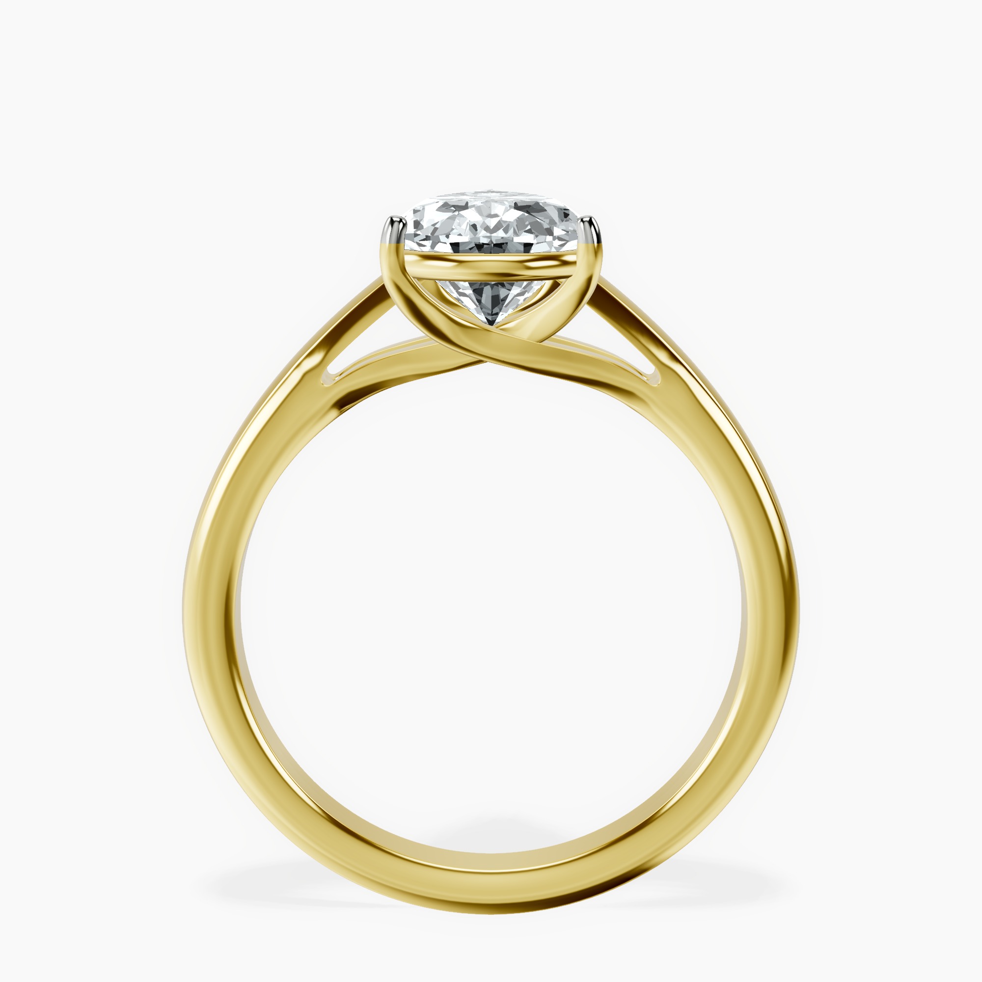 2.59 ct. pear Allen Solitaire Ring in 18kt yellow gold side right image one