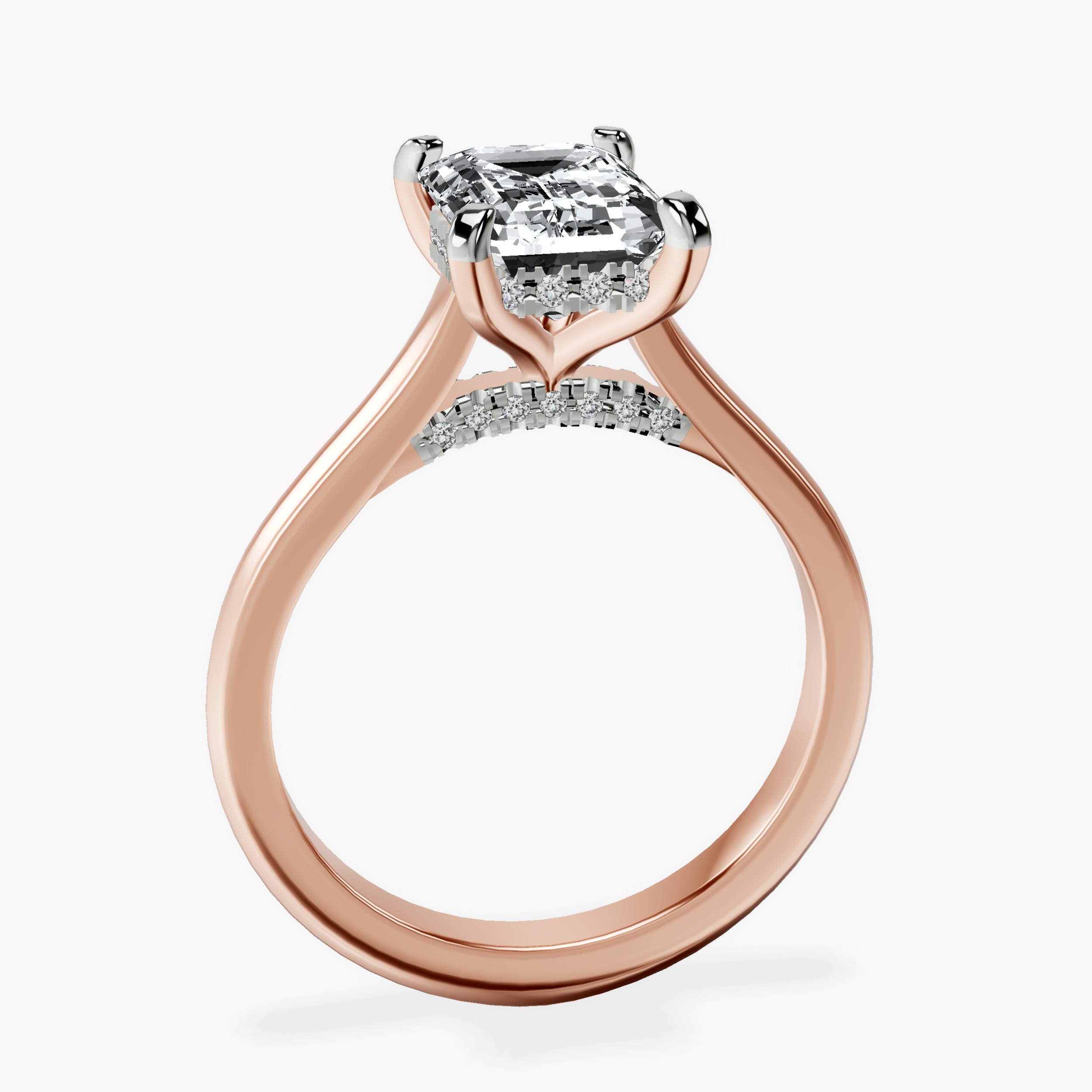 2.91 ct. emerald Elsa Solitaire Ring in 10kt rose gold side right image one