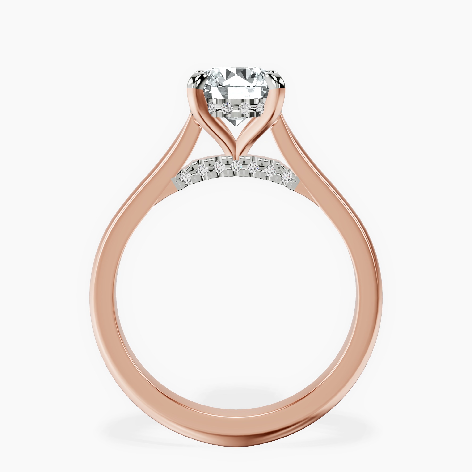 1.39 ct. round Demi Lovato Engagement Ring in 18kt rose gold side right image one