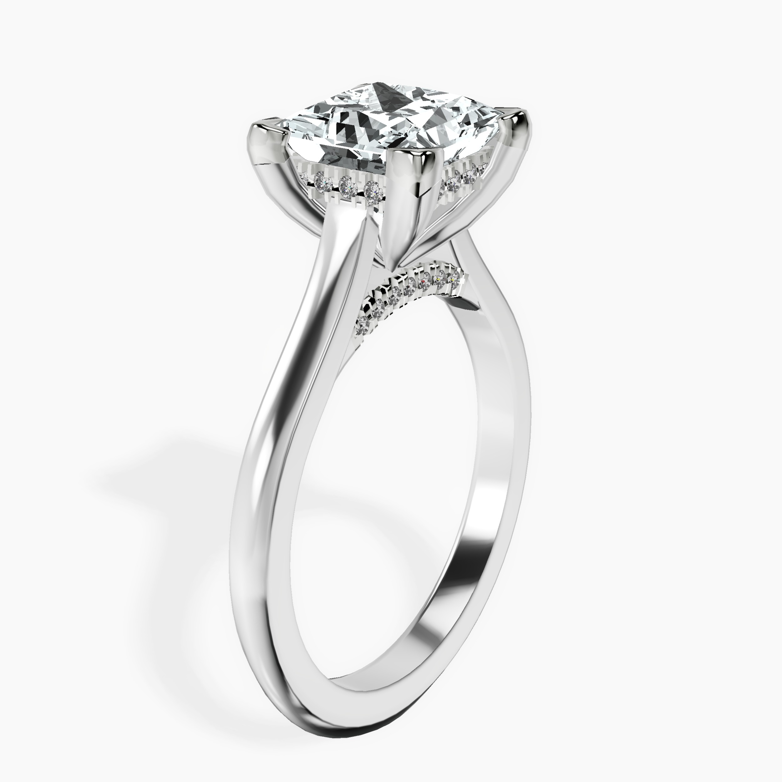 2.81 ct. princess Elsa Solitaire Ring in 10kt white gold standing product image one