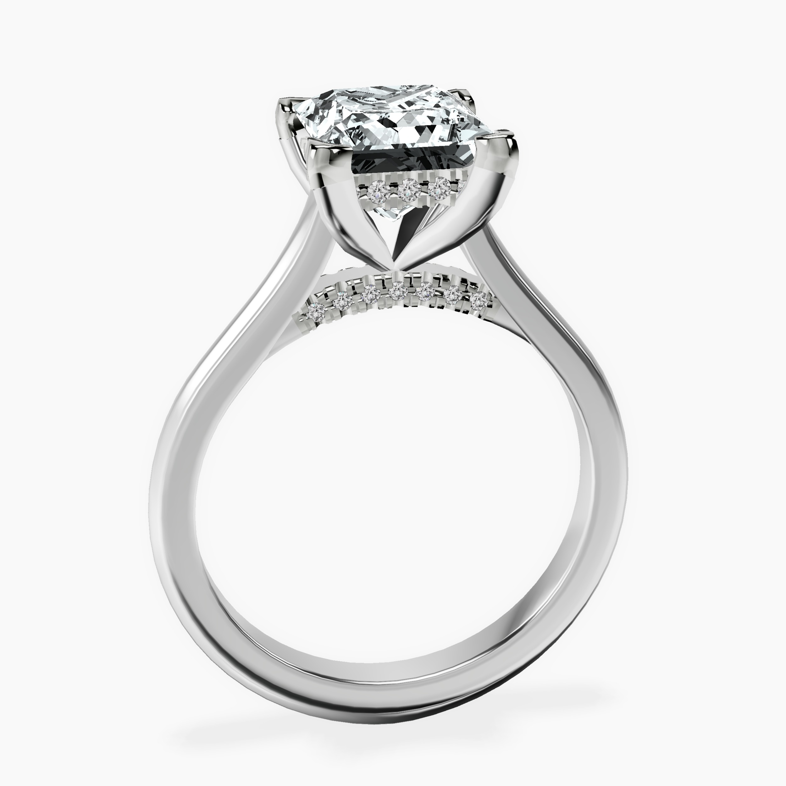 2.81 ct. princess Elsa Solitaire Ring in 10kt white gold side right image one