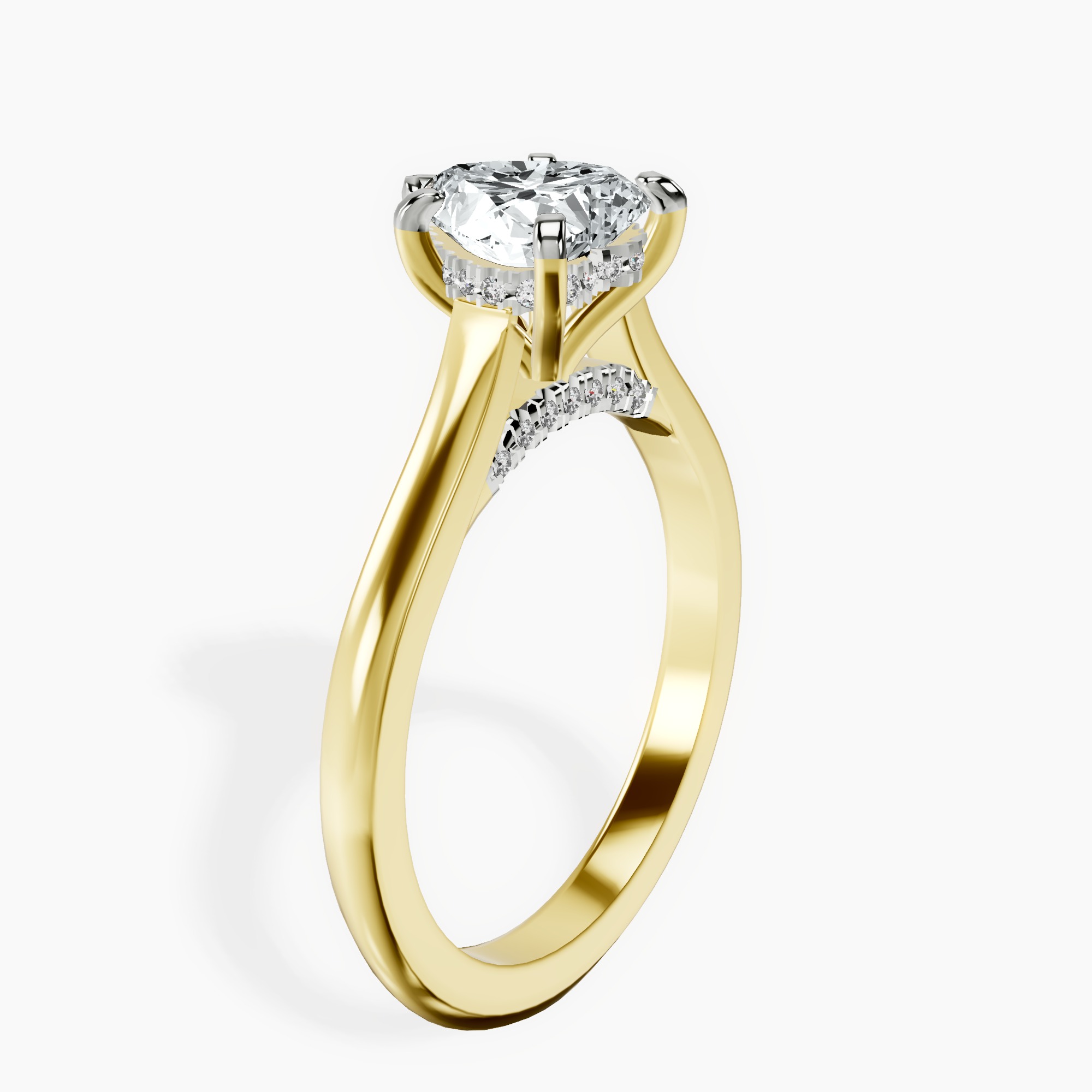 1.29 ct. heart Elsa Solitaire Ring in 14kt yellow gold standing product image one