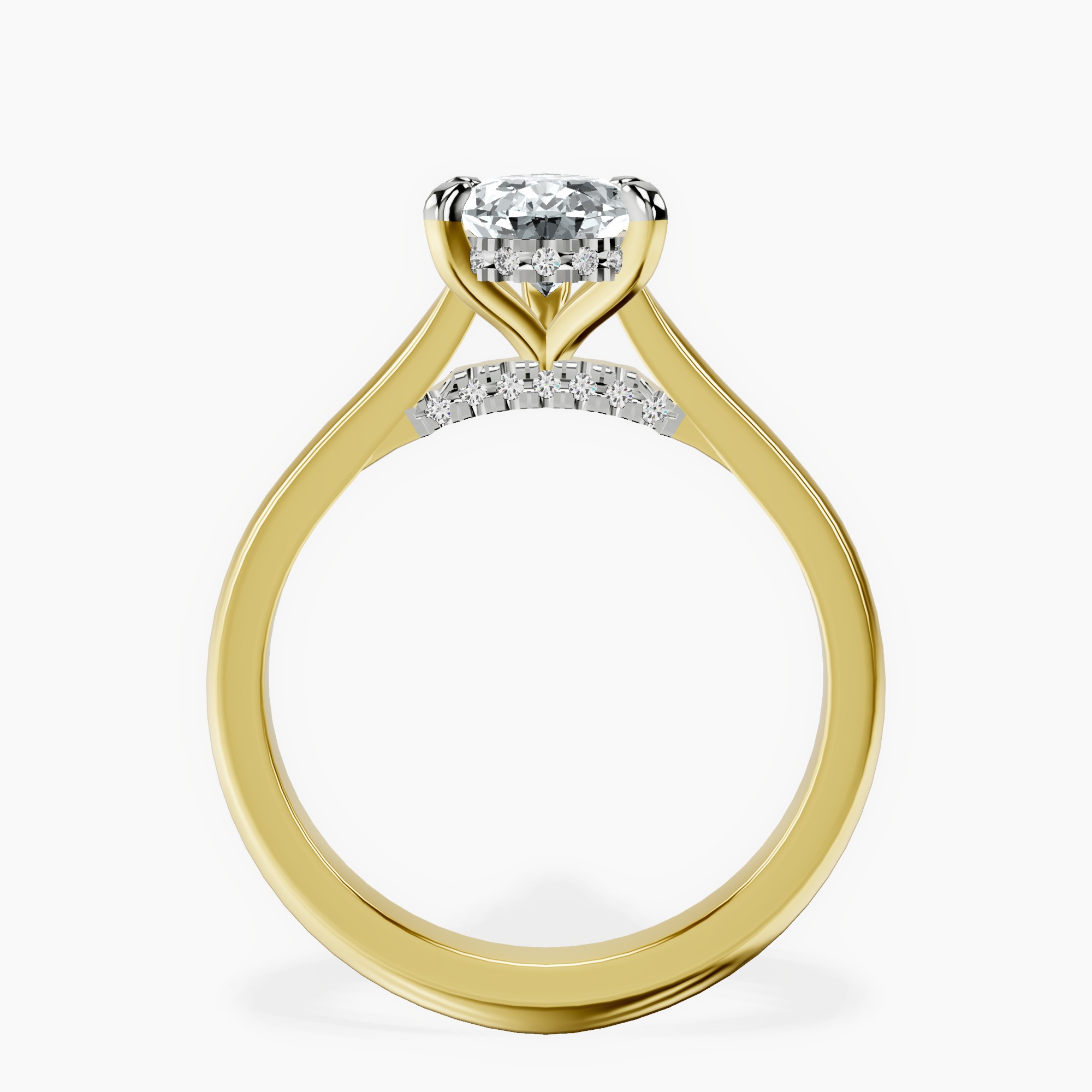 1.45 ct. pear Demi Lovato Engagement Ring in 14kt yellow gold side right image one