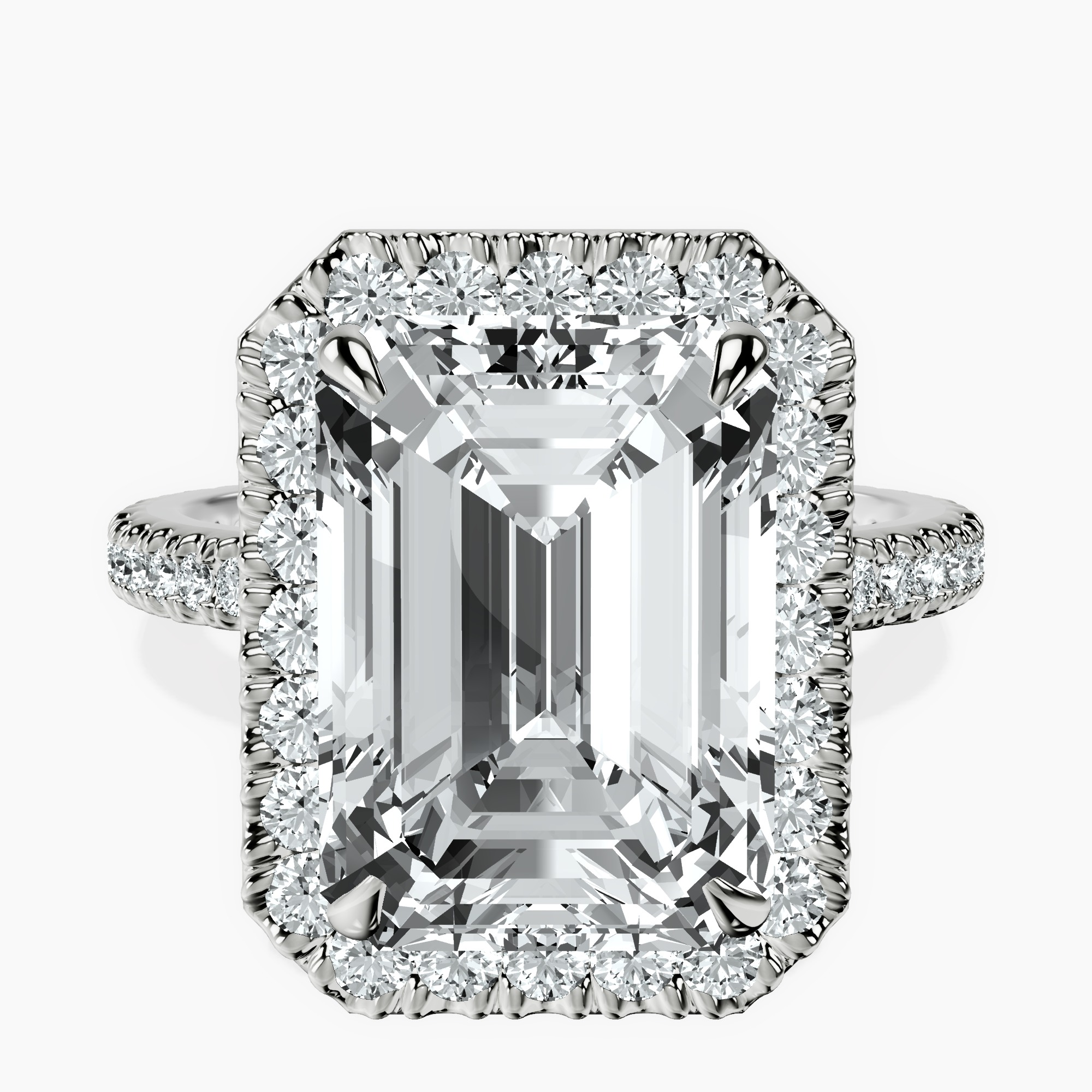 Platinum Klarissa Halo Lab Diamond Eternity Ring front image