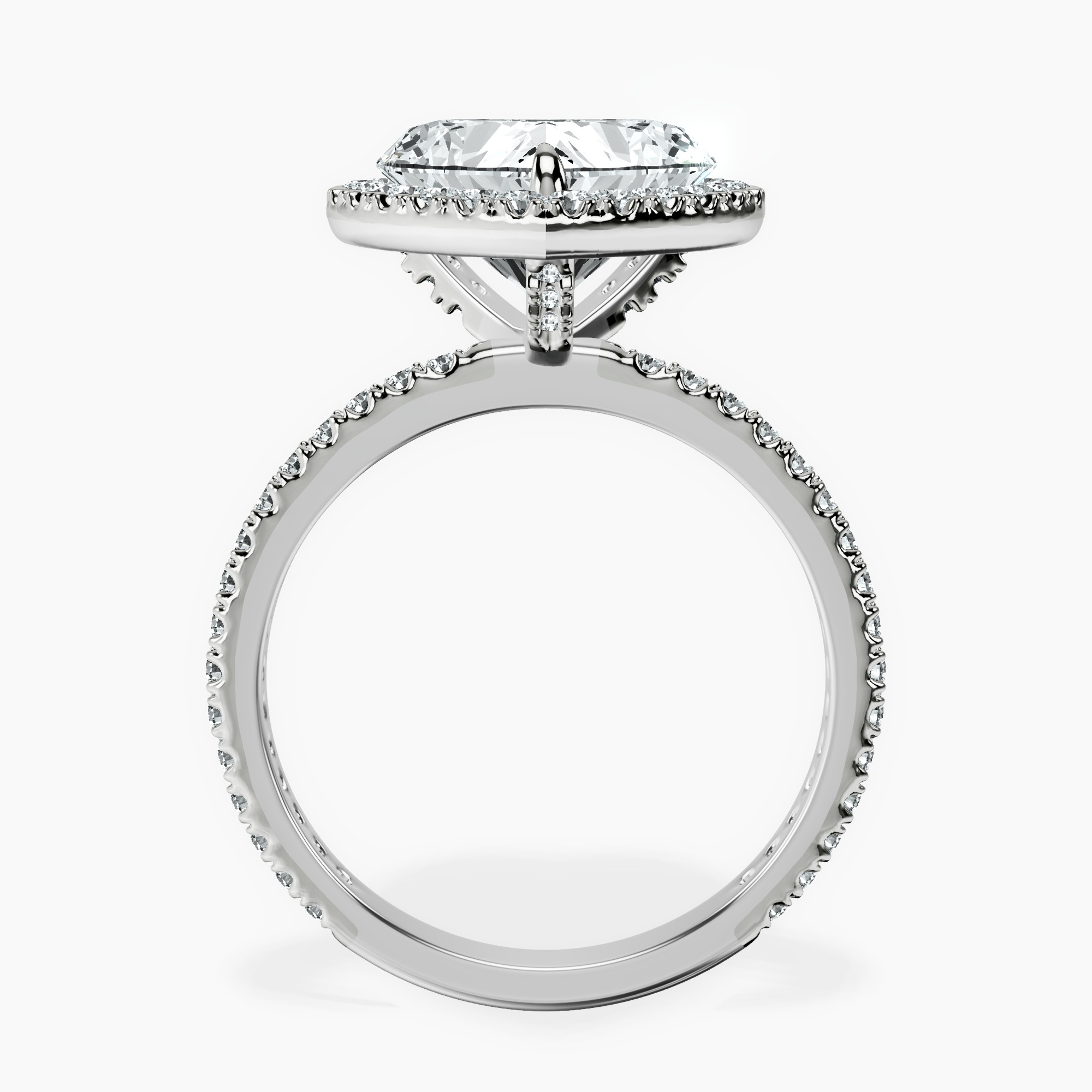 3.01 ct. heart Victoria Beckham Engagement Ring in 14kt white gold side right image one