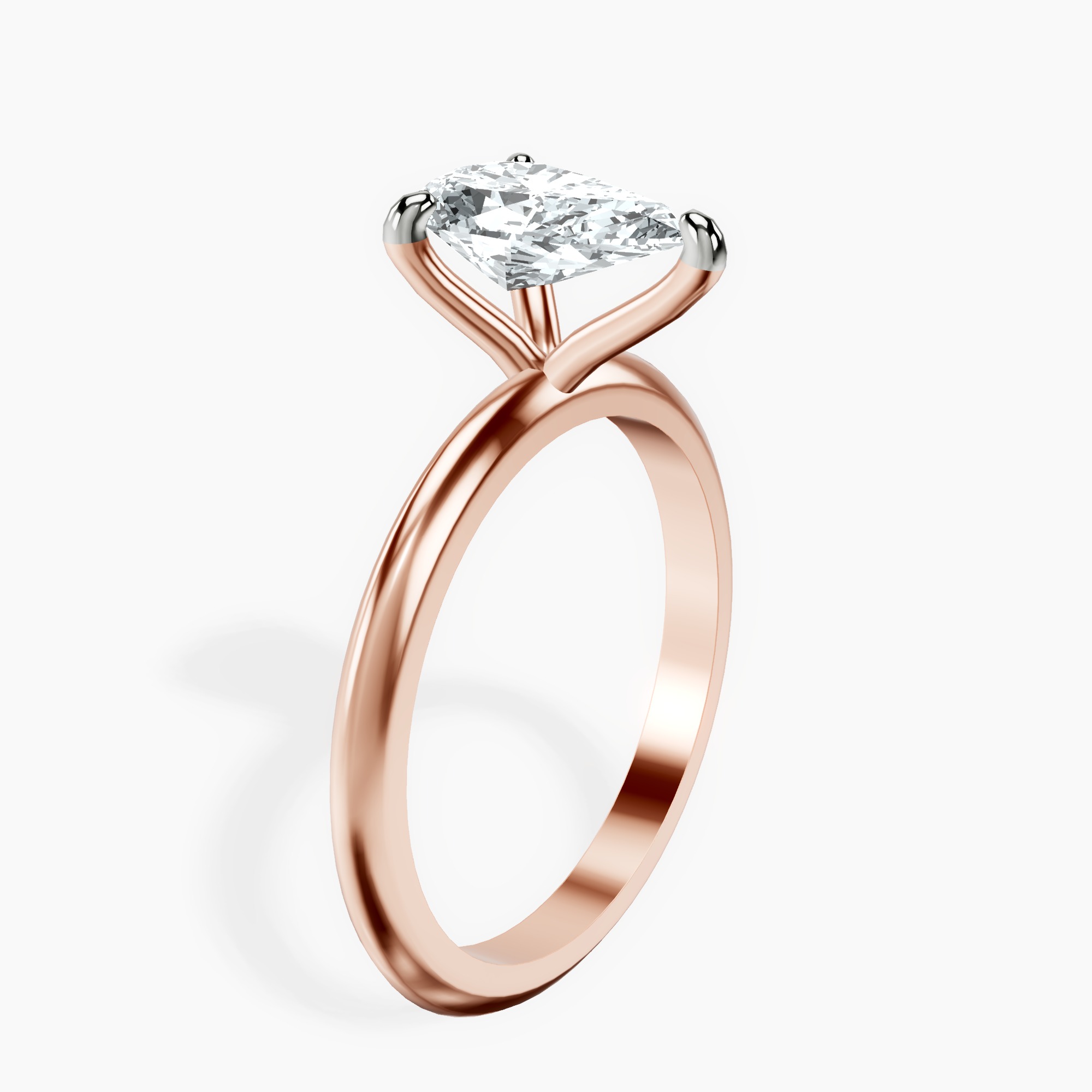 1.34 ct. pear Alora Solitaire Ring in 14kt rose gold standing product image one