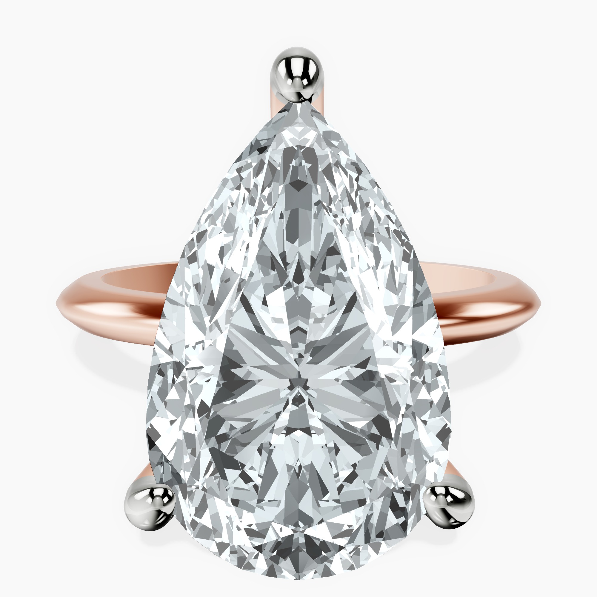 18kt Rose Gold Alora Six Prong Solitaire Lab Diamond Ring front image