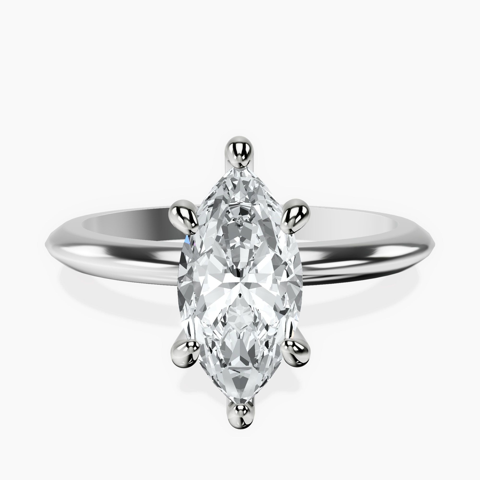 Platinum Alora Six Prong Solitaire Lab Diamond Ring front image