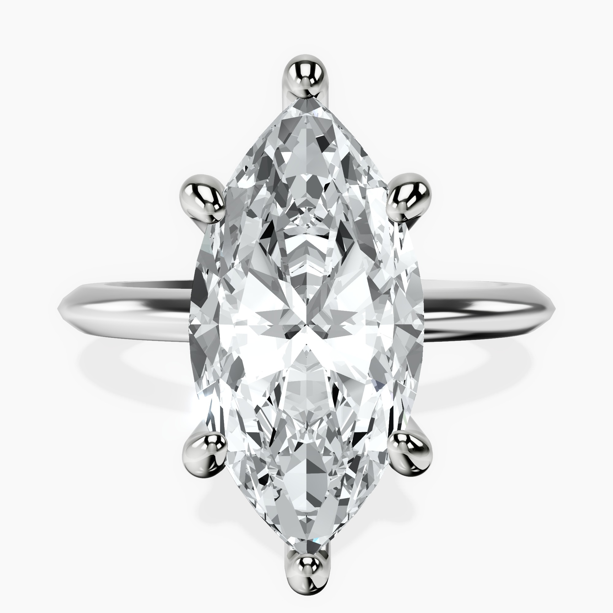Platinum Alora Six Prong Solitaire Lab Diamond Ring front image