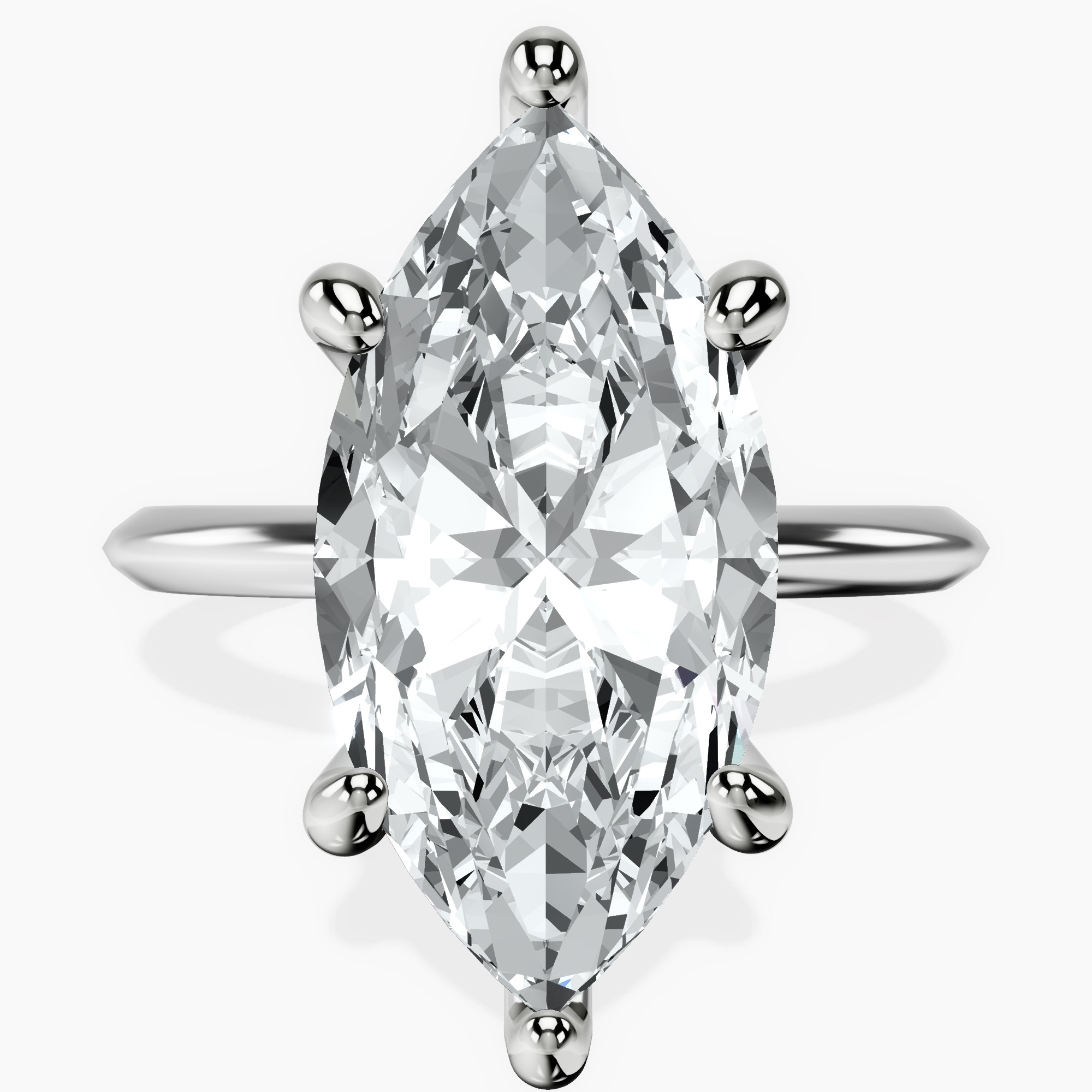 Platinum Alora Six Prong Solitaire Lab Diamond Ring front image