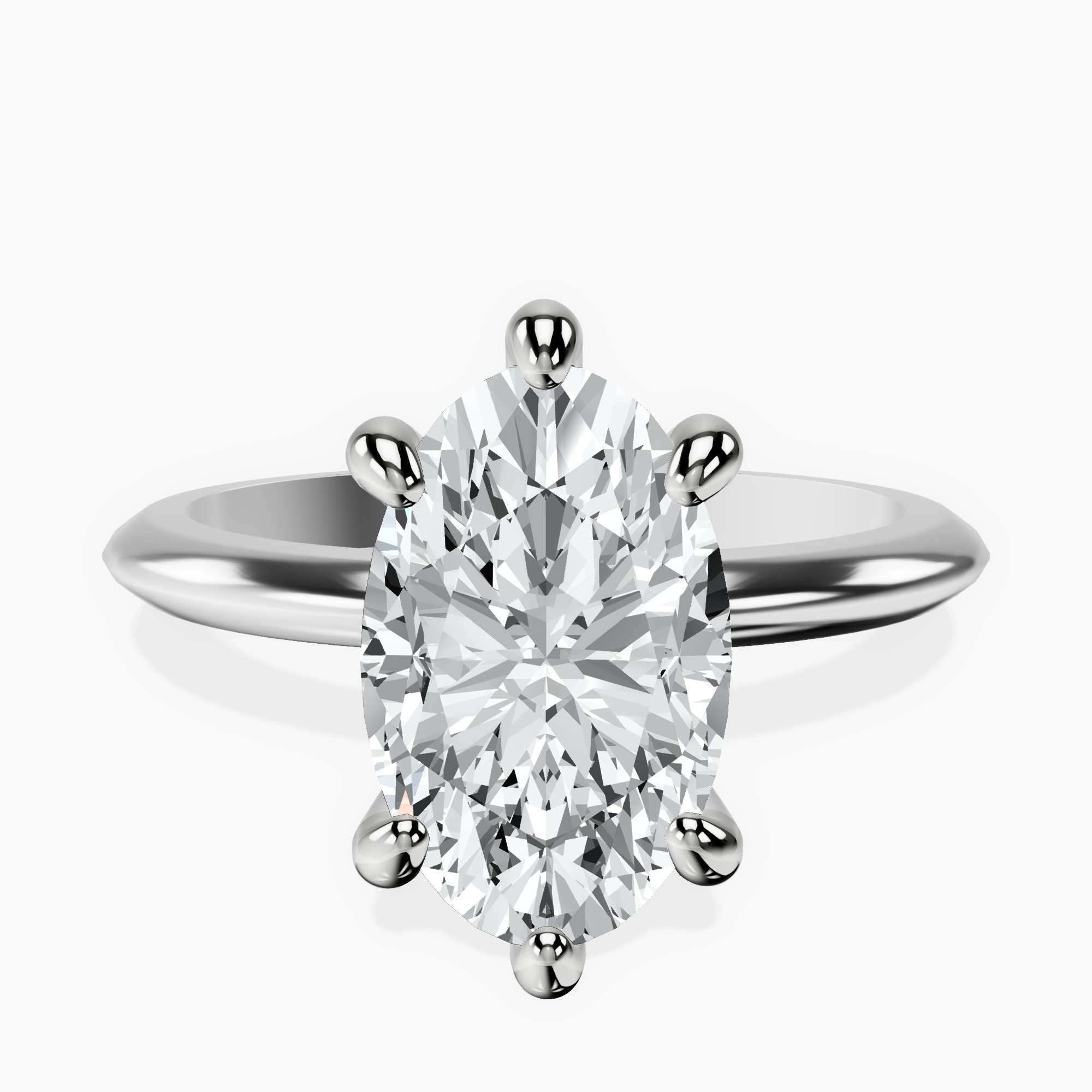 2.40 ct. oval Alora Solitaire Ring in 18kt white gold rtr top