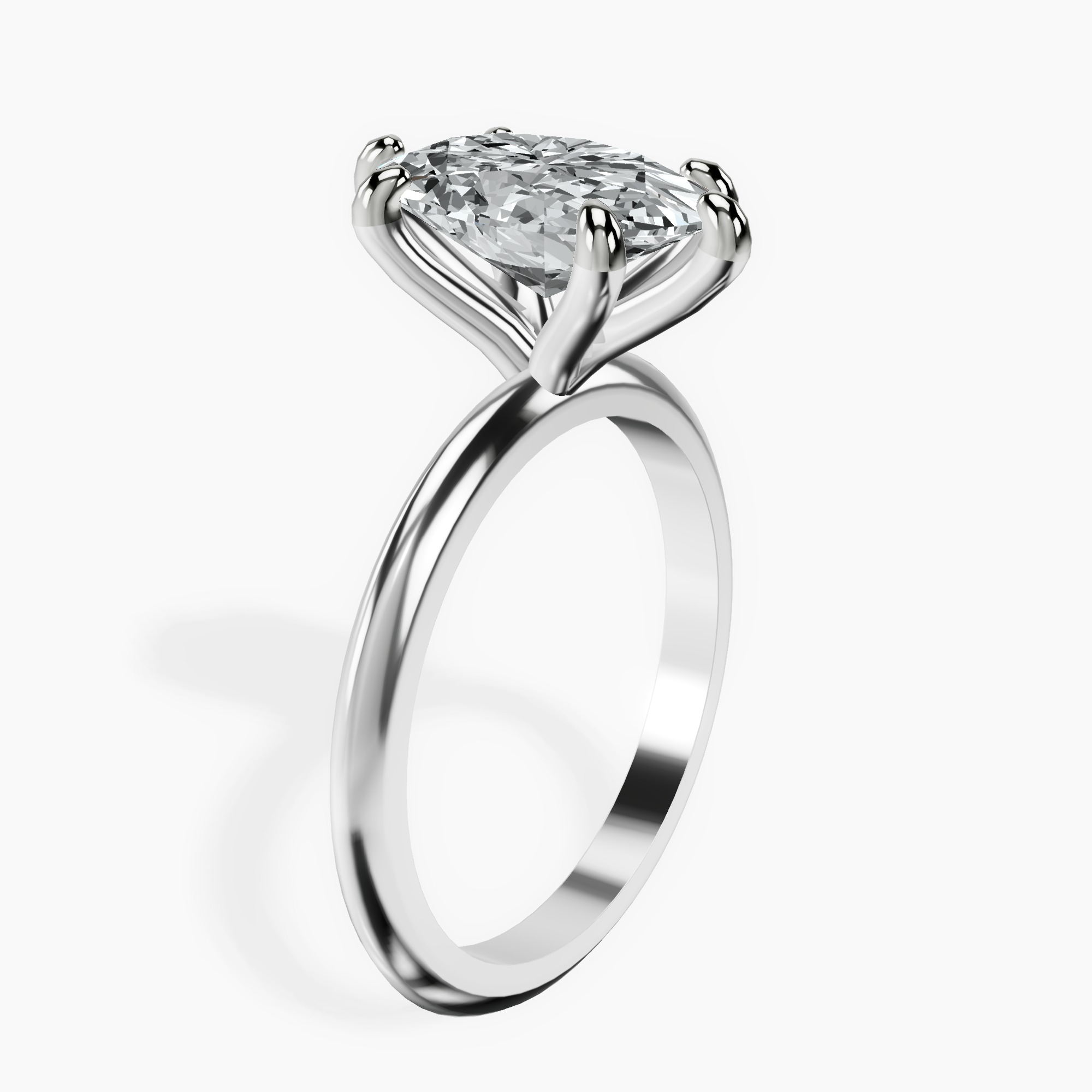 2.40 ct. oval Alora Solitaire Ring in 18kt white gold standing product image one