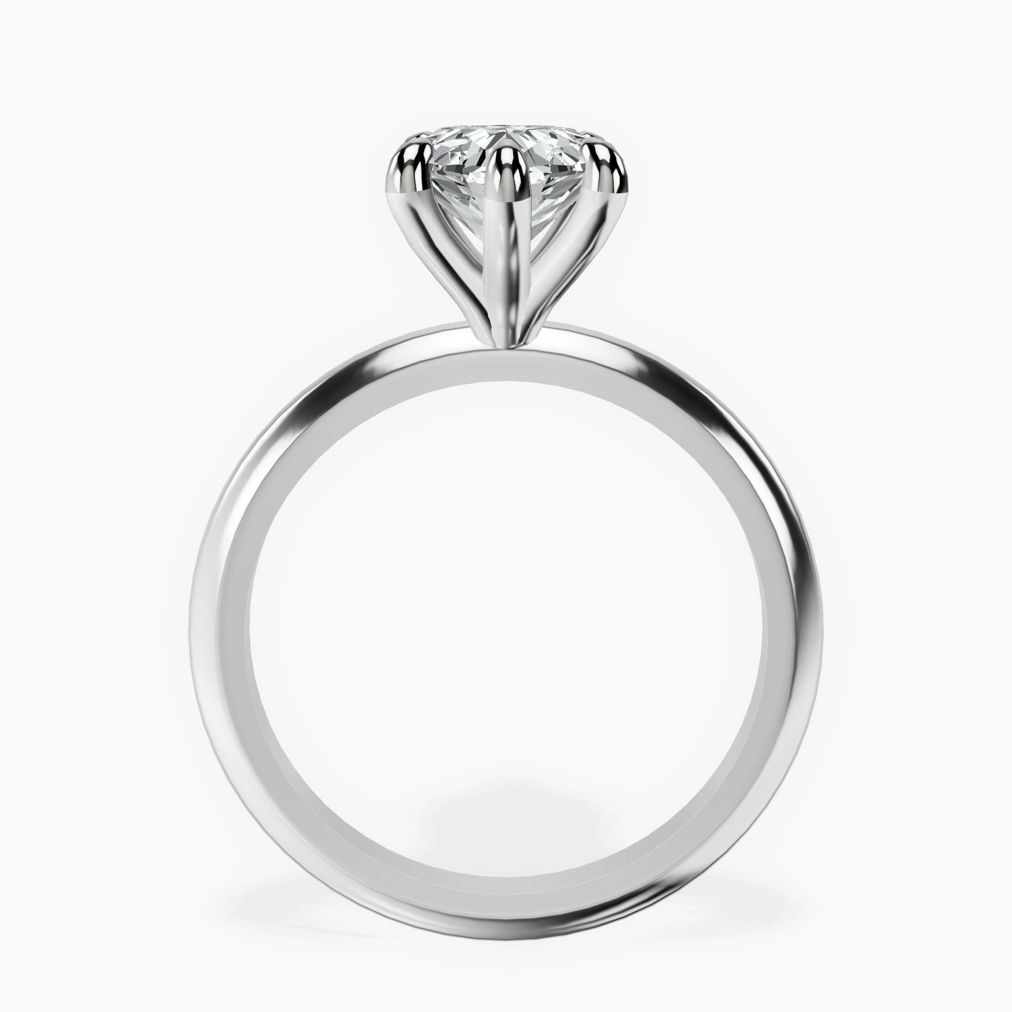 2.40 ct. oval Alora Solitaire Ring in 18kt white gold side right image one