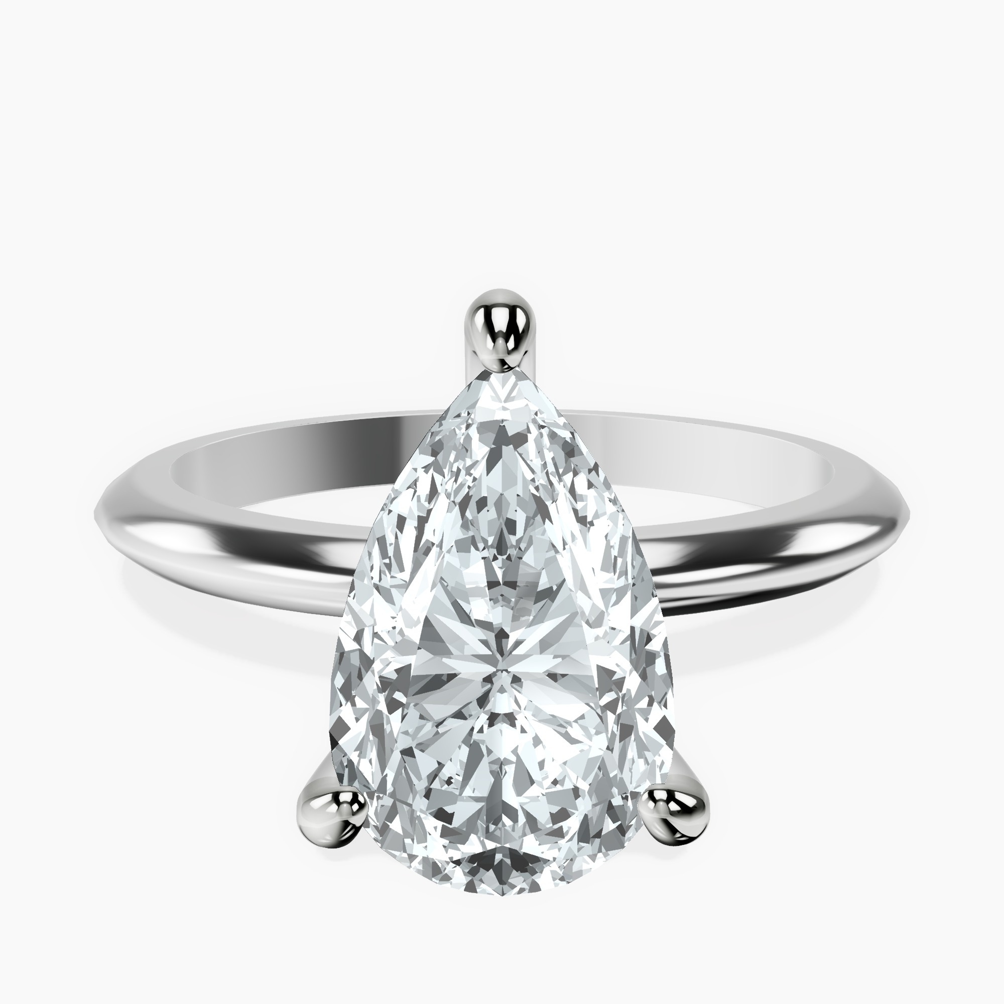 14kt White Gold Alora Six Prong Solitaire Lab Diamond Ring front image