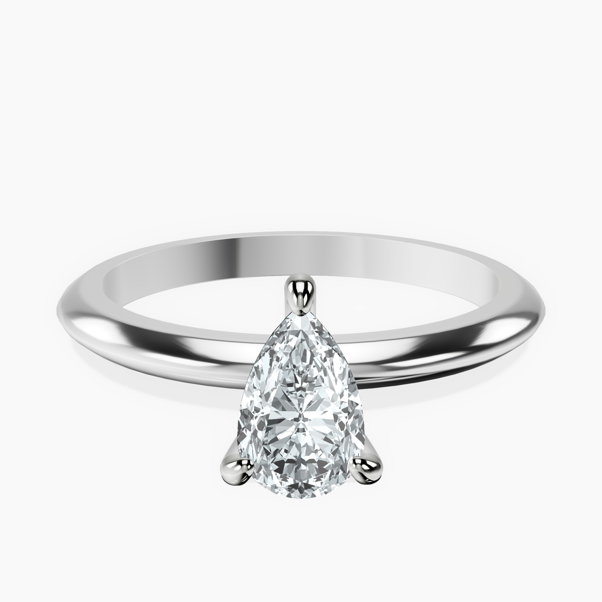 14kt White Gold Alora Six Prong Solitaire Lab Diamond Ring front image