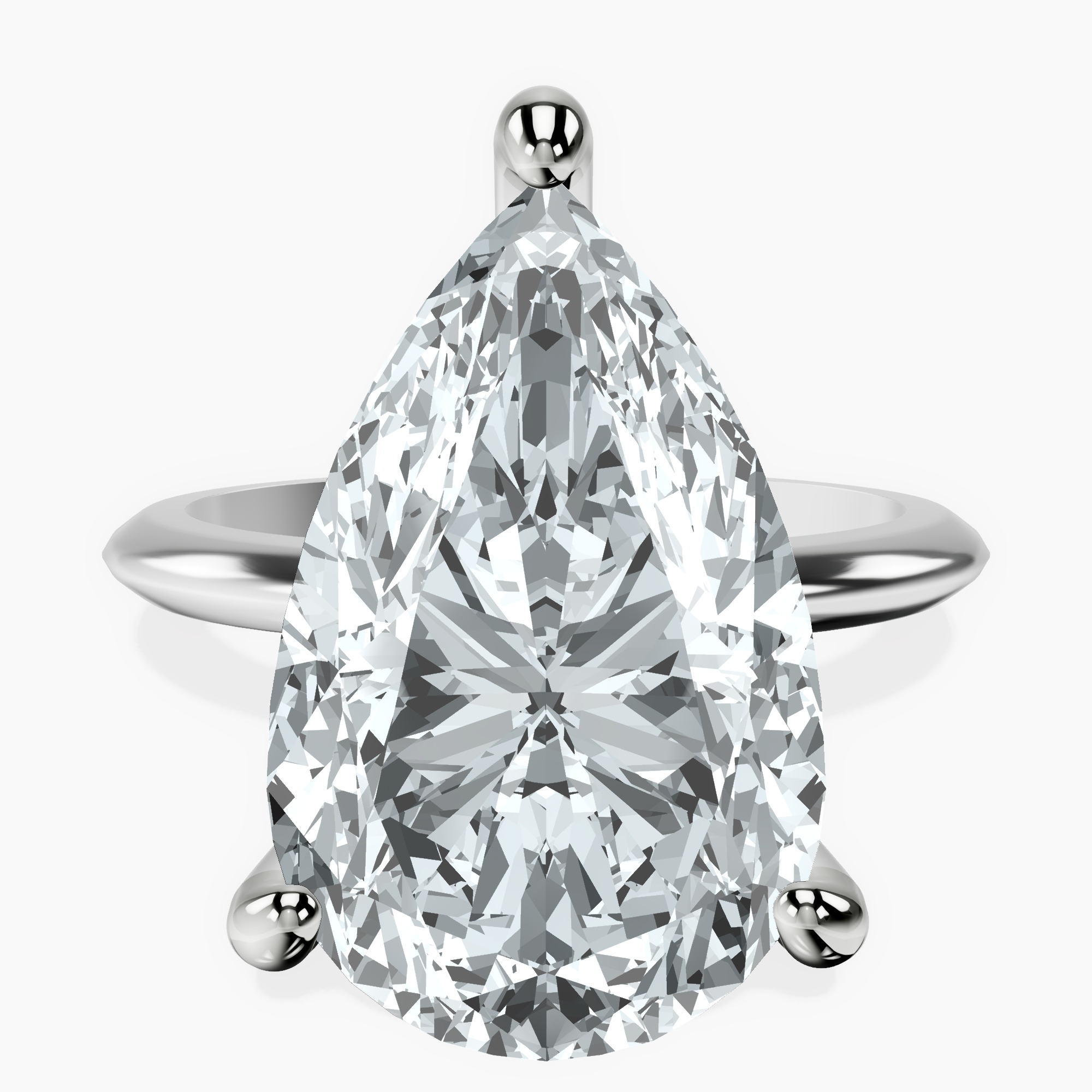 14kt White Gold Alora Six Prong Solitaire Lab Diamond Ring front image