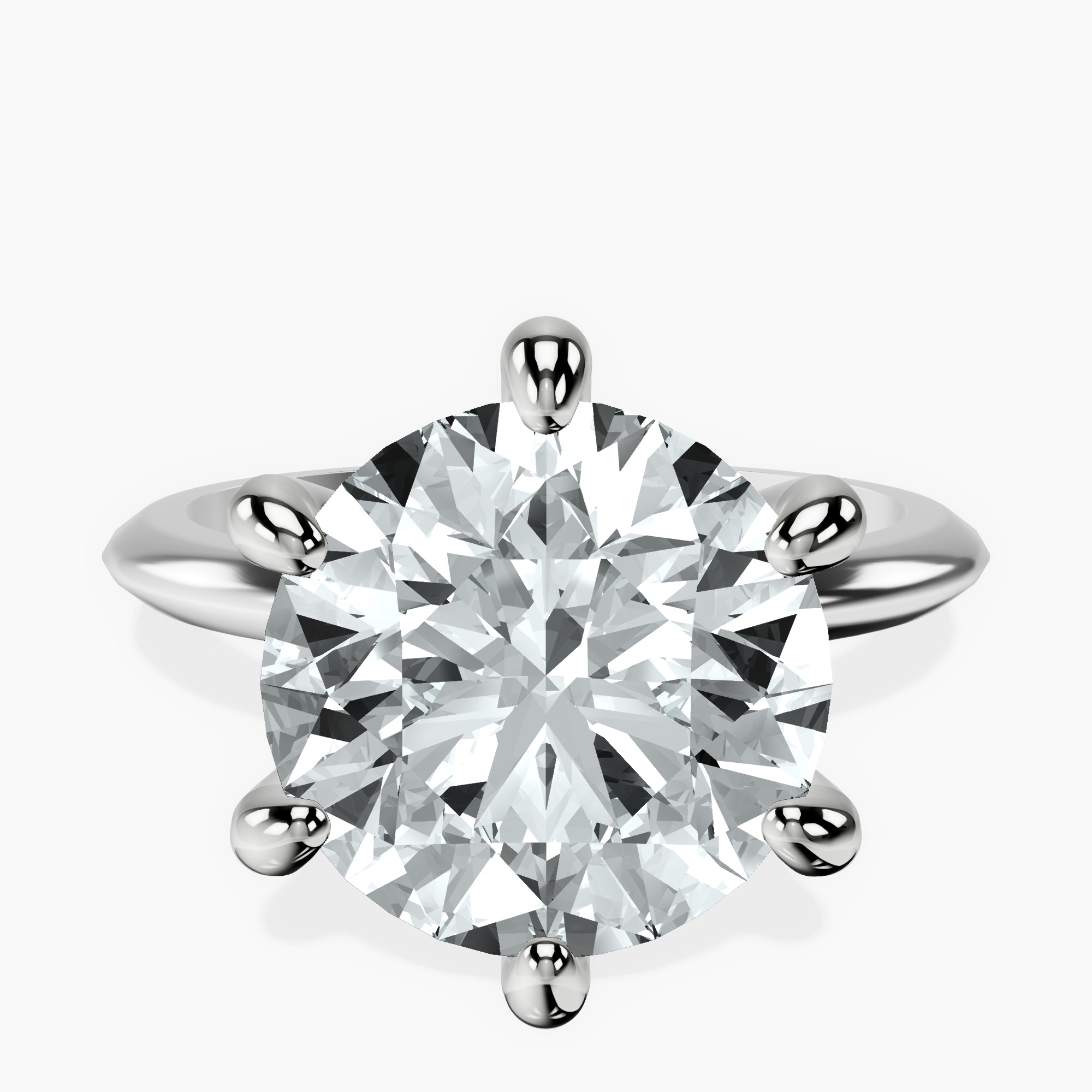 14kt White Gold Alora Six Prong Solitaire Lab Diamond Ring front image