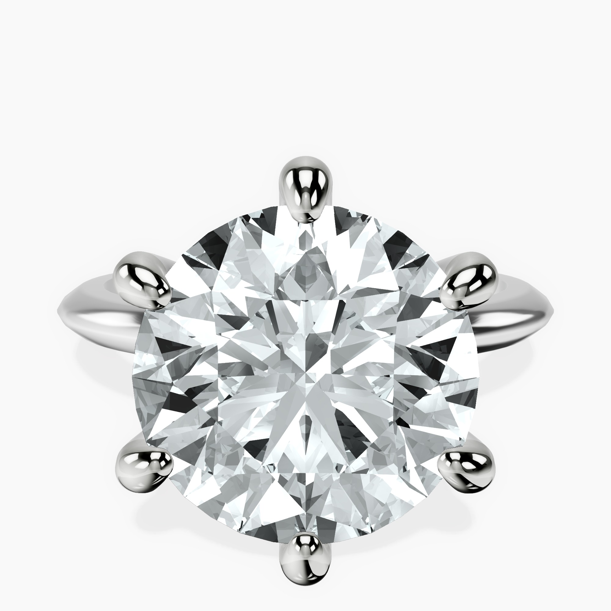 14kt White Gold Alora Six Prong Solitaire Lab Diamond Ring front image